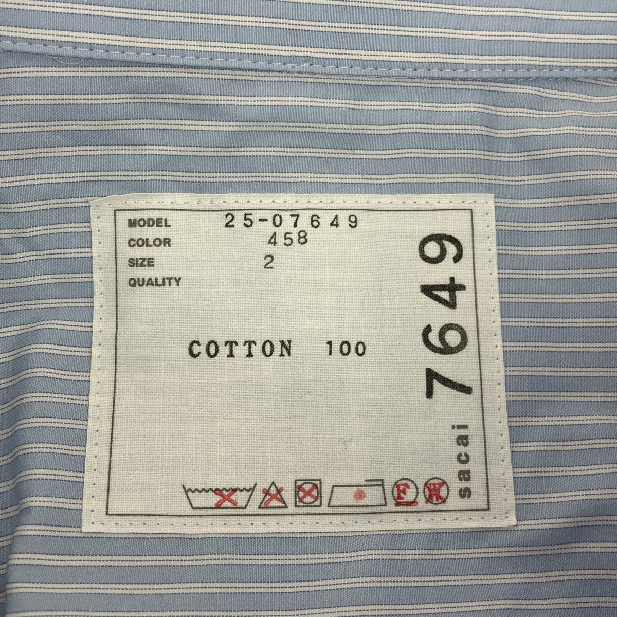25SSShirt dressストライプノースリーブシャツワンピース2510207649 25-07649