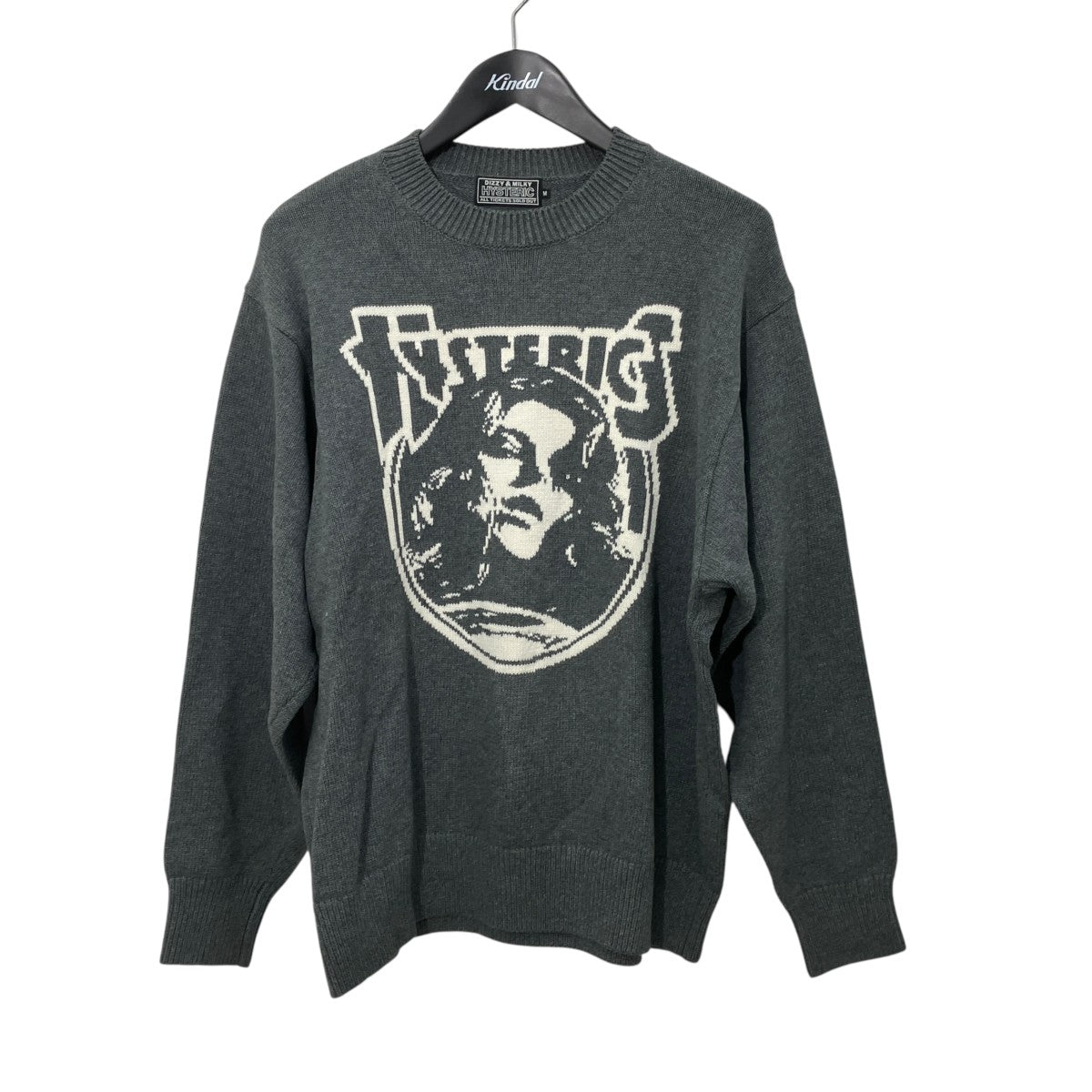 Hysteric Glamour ENDLESS ROCK編込 セータークルーネックニット02253NS01 古着・中古-1枚目のアイテム画像