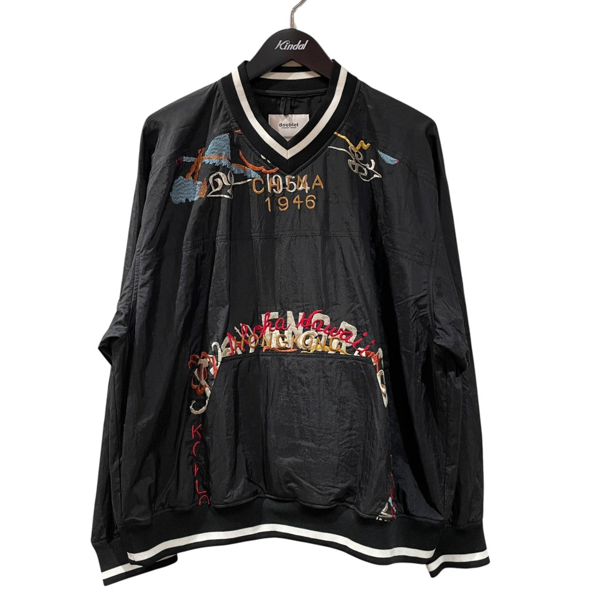 doublet BREAK UP EMBROIDERY TRACK PULLOVERナイロンシャツ18SS06SH46 古着・中古-1枚目のアイテム画像