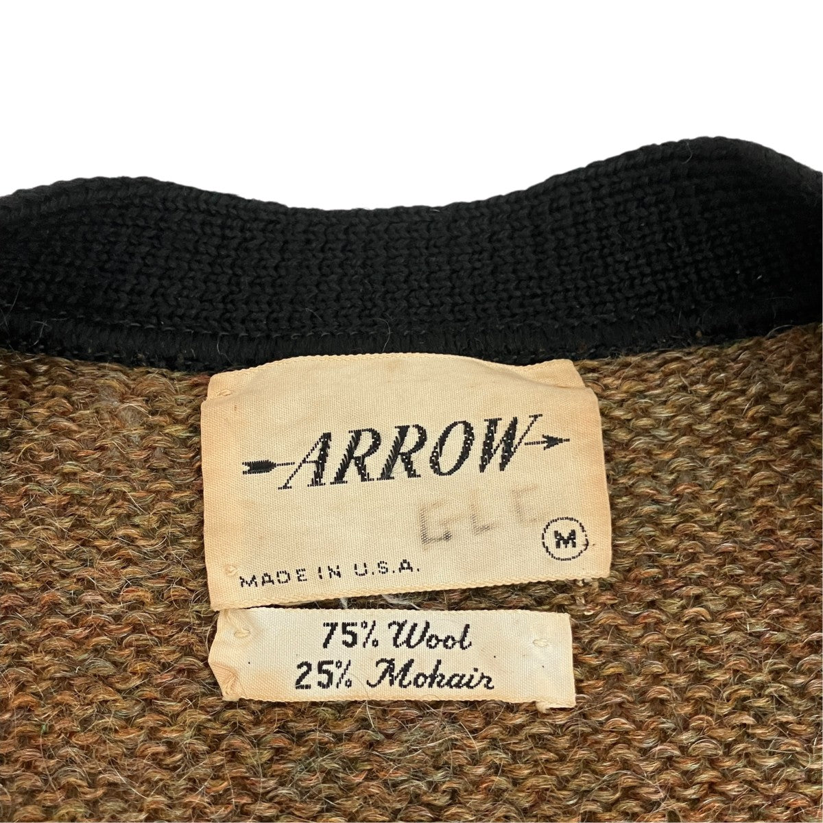 ARROW モヘア混 MADE IN USA 70’S VINTAGEニットカーディガン 古着・中古-9枚目のアイテム画像