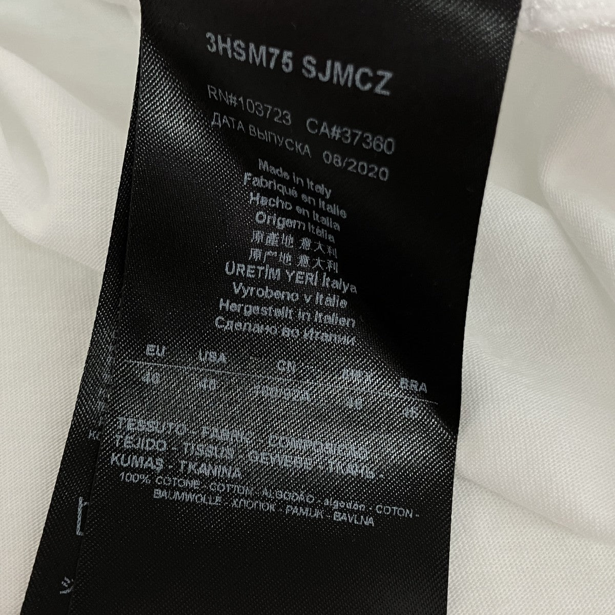 GIORGIO ARMANI 半袖Tシャツ3HSM75 SJMCZ 古着・中古-6枚目のアイテム画像