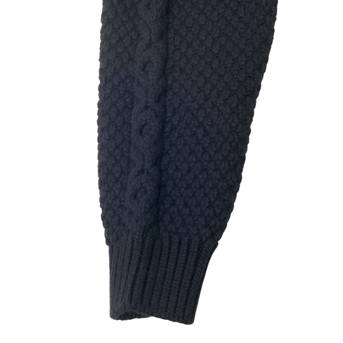 GOLD WOOL × SABLE LOW GAUZE CABLE KNIT ZIP SWEATERニットカーディガンGL90255 古着・中古-4枚目のアイテム画像