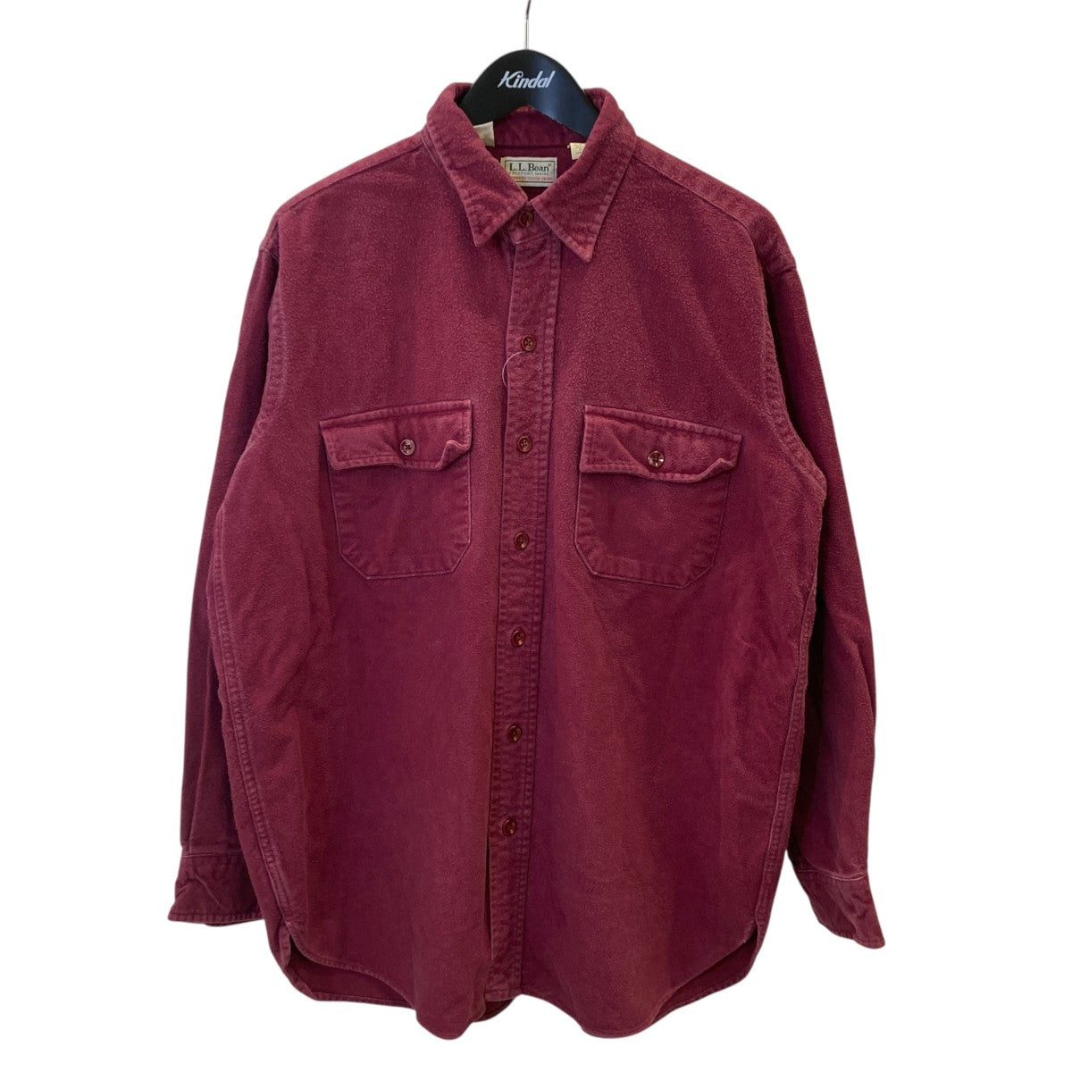 L．L．Bean 80s Chamois Cloth Shirt USA製長袖シャツ1611 古着・中古-1枚目のアイテム画像