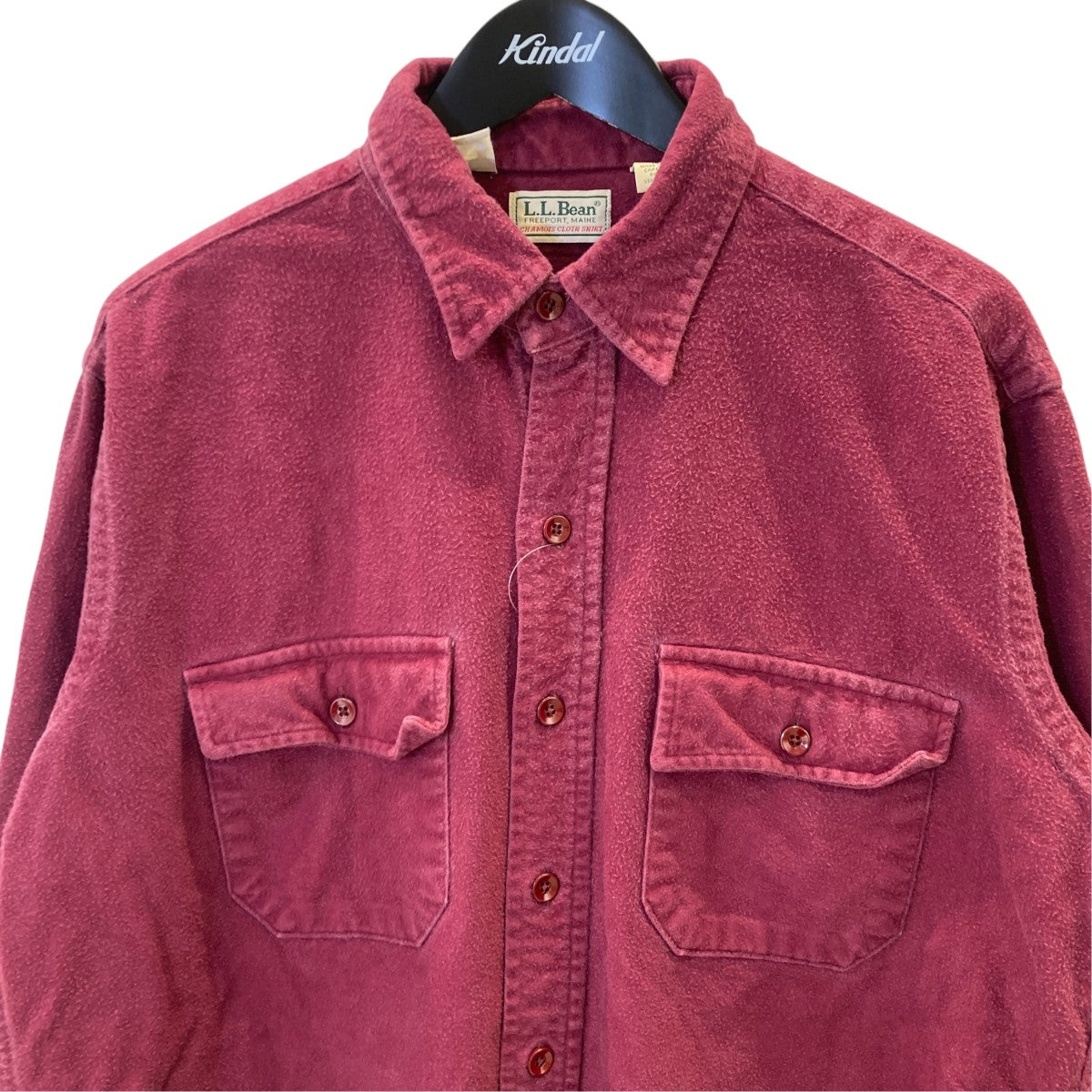 L．L．Bean 80s Chamois Cloth Shirt USA製長袖シャツ1611 古着・中古-3枚目のアイテム画像