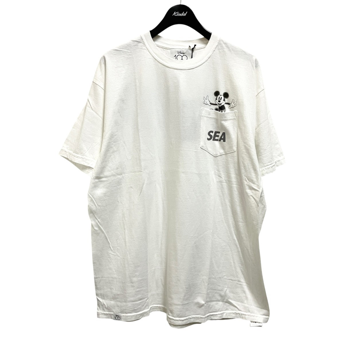 WIND AND SEA×Disney MICKEY MOUSE POCKET TEEプリントTシャツWDS C DSN 23 Q4 02 古着・中古-1枚目のアイテム画像