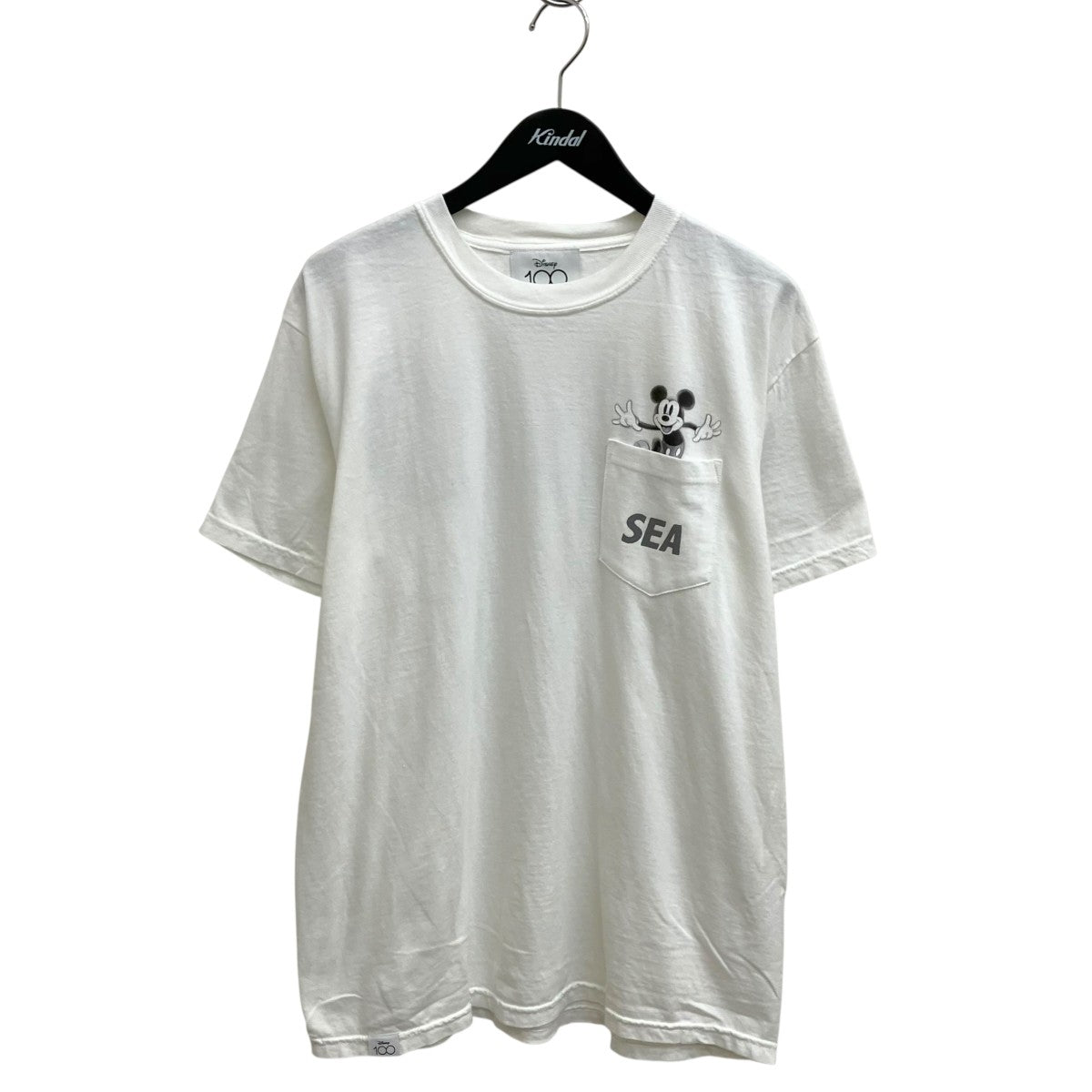 ×Disney MICKEY MOUSE POCKET TEEプリントTシャツWDS-C-DSN-23-Q4-02