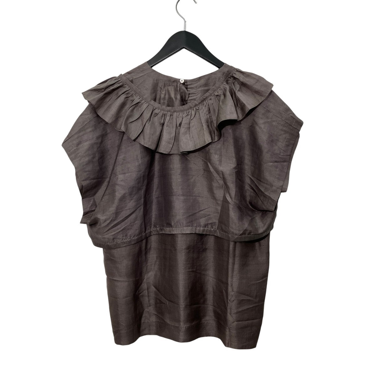 22SSSilk Back button blouse ＆ gilet半袖ブラウス