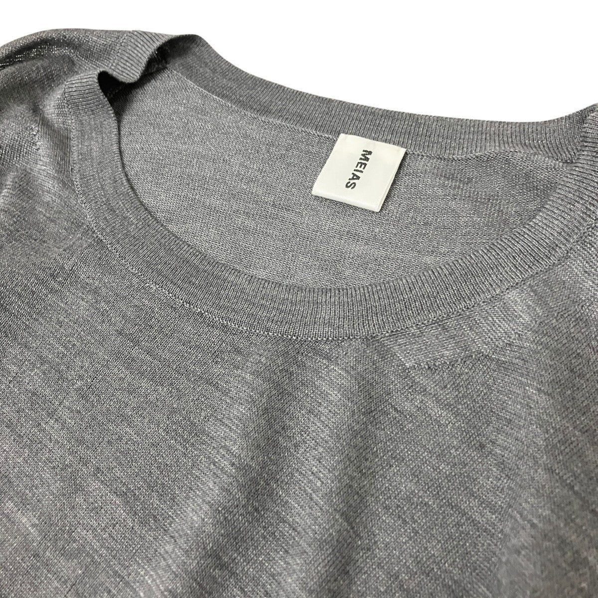 MEIAS FINE GAUGE SILK HALF SLEEVE PO SLPOシルク半袖ニットSLPO 05 古着・中古-3枚目のアイテム画像