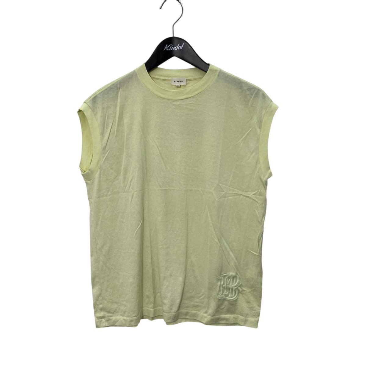 コットンクルーネック 刺繍ノースリーブTシャツ7917-222-0041