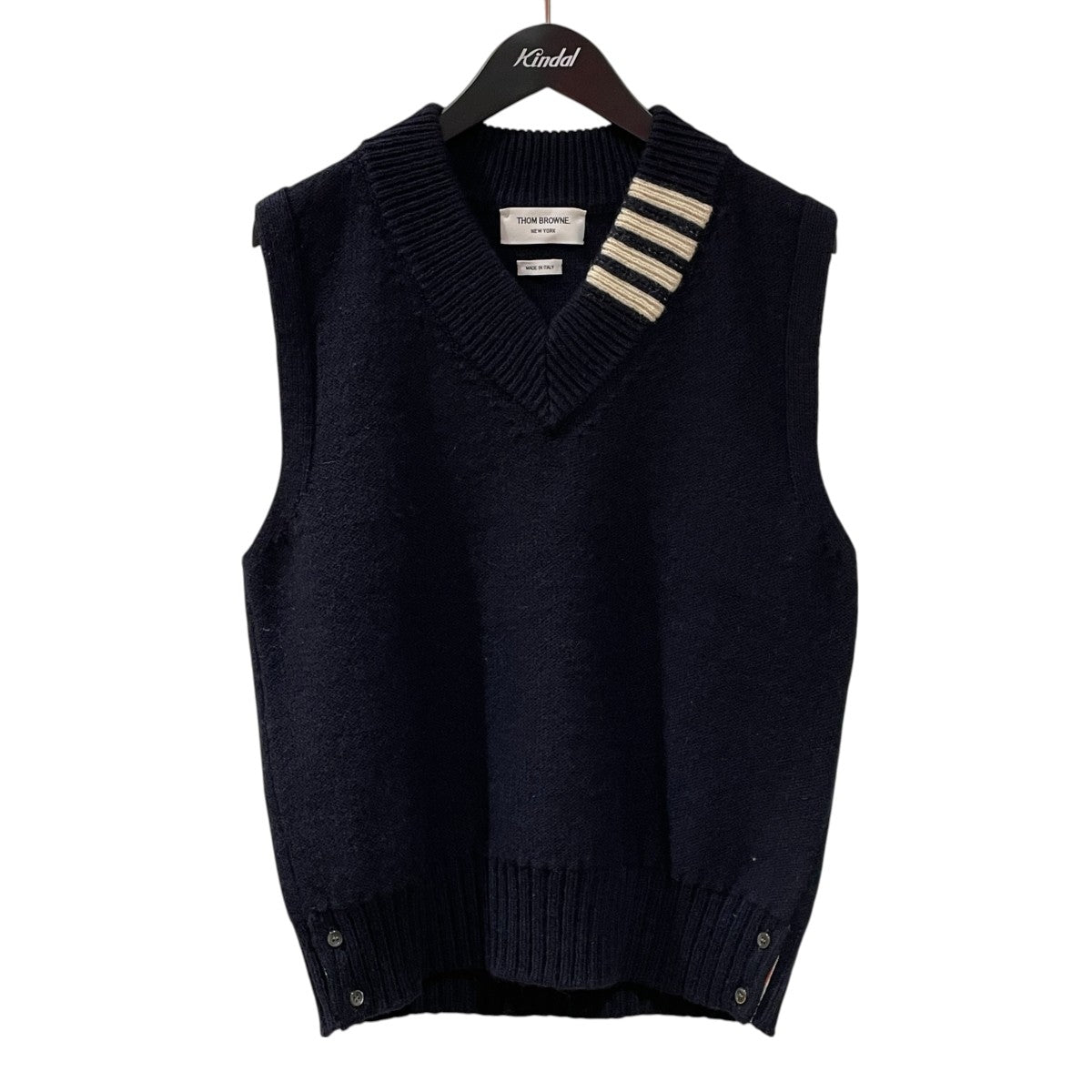 THOM BROWNE． NEW YORK ニットベストMKV064A-Y1032-415 古着・中古-1枚目のアイテム画像