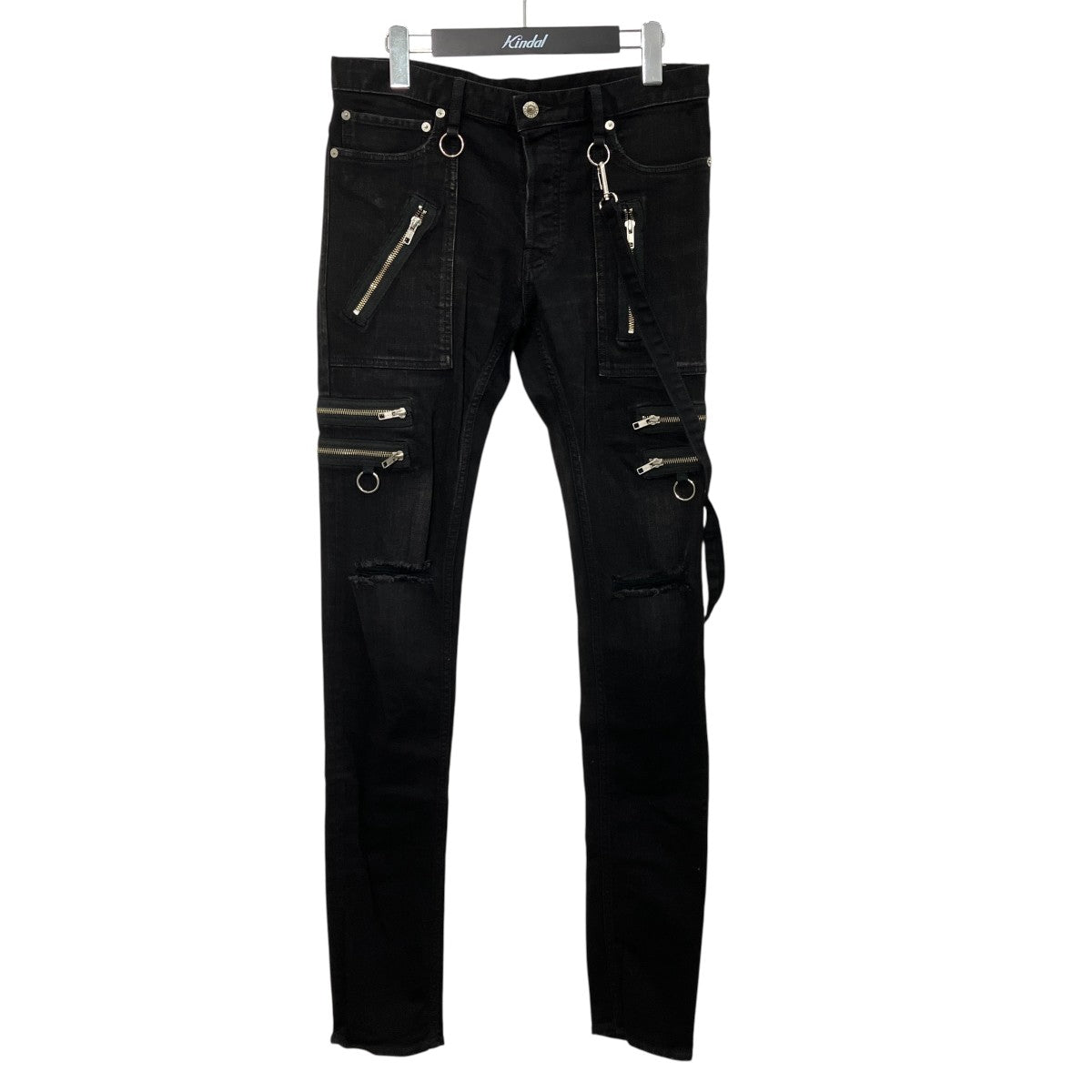 KIDILL×MINEDENIM SKINNY ZIP＆STRAPS DENIM PANTSスキニーデニム