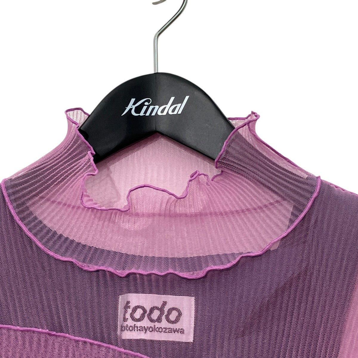 todo kotohayokozawa SHEER LAYERED SHORT SLEEVE TOPシアーレイヤードカットソーTDX5-S01 古着・中古-3枚目のアイテム画像