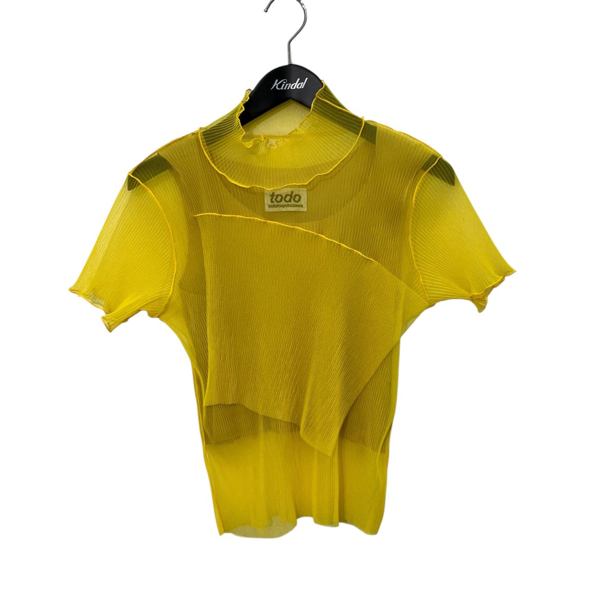 todo kotohayokozawa SHEER LAYERED SHORT SLEEVE TOPシアーレイヤードカットソー 古着・中古-1枚目のアイテム画像