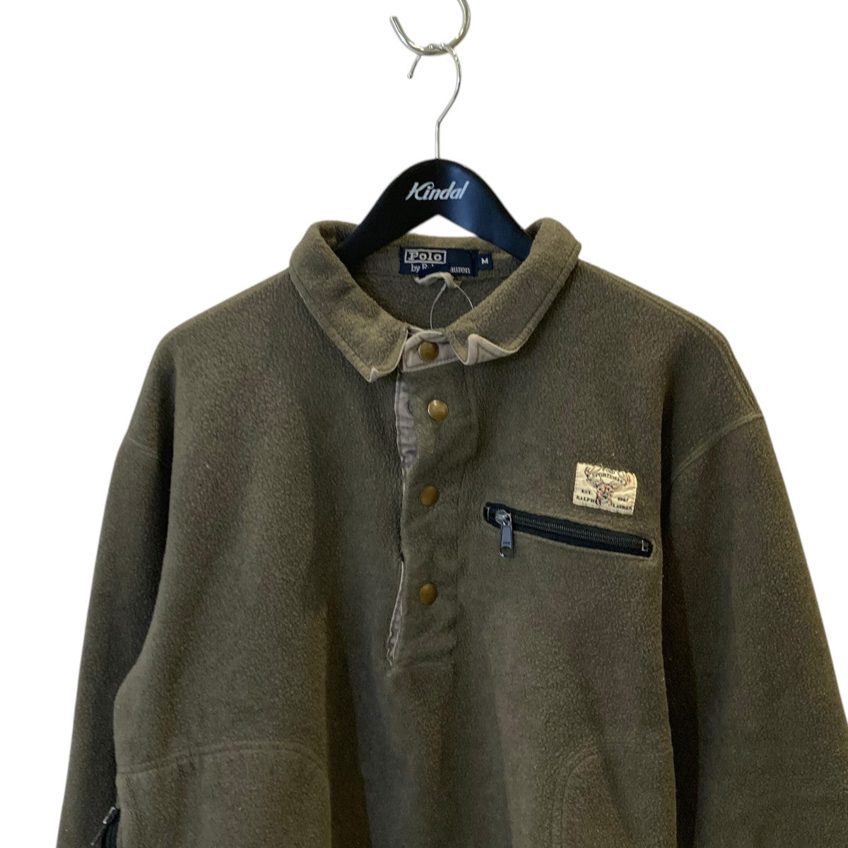 POLO RALPH LAUREN USA製 POLO SPORTSMAN 鹿ロゴフリースジャケット 古着・中古-2枚目のアイテム画像