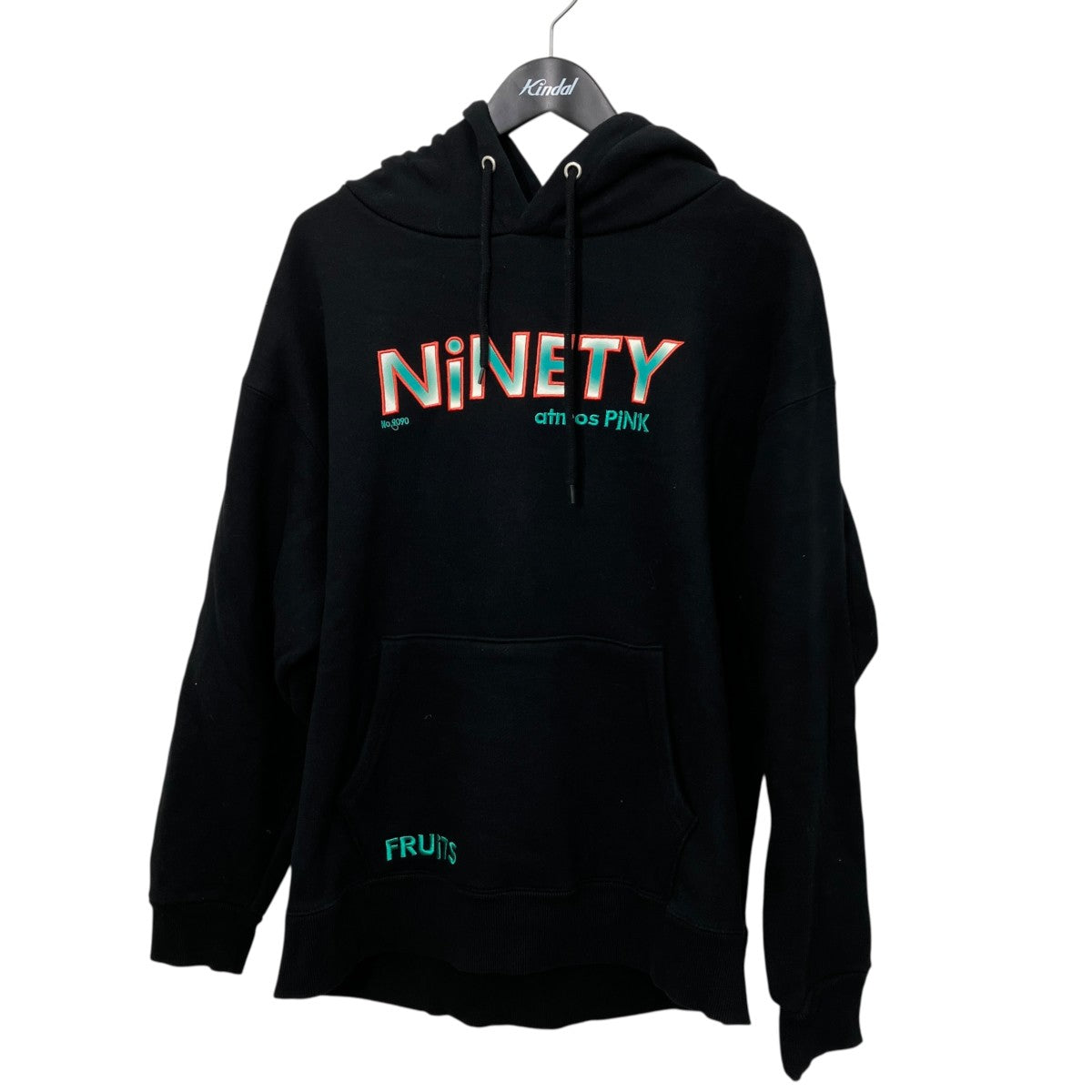 9090 FRUiTS × atmos pink × 9090 HoodieプルオーバーパーカーNN1179 古着・中古-1枚目のアイテム画像