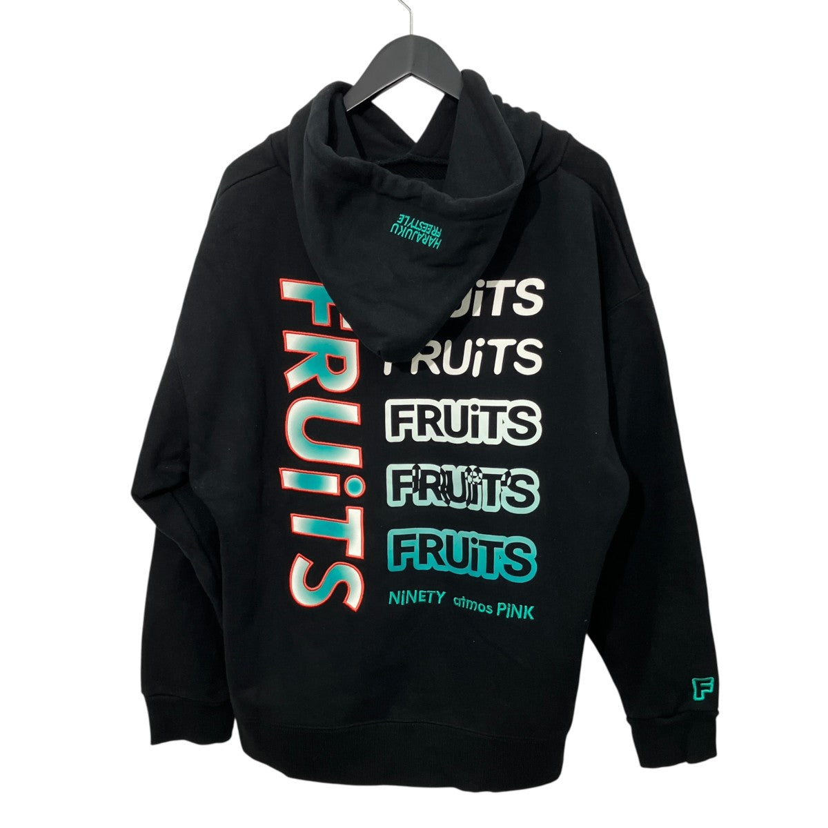 9090 FRUiTS × atmos pink × 9090 HoodieプルオーバーパーカーNN1179 古着・中古-2枚目のアイテム画像