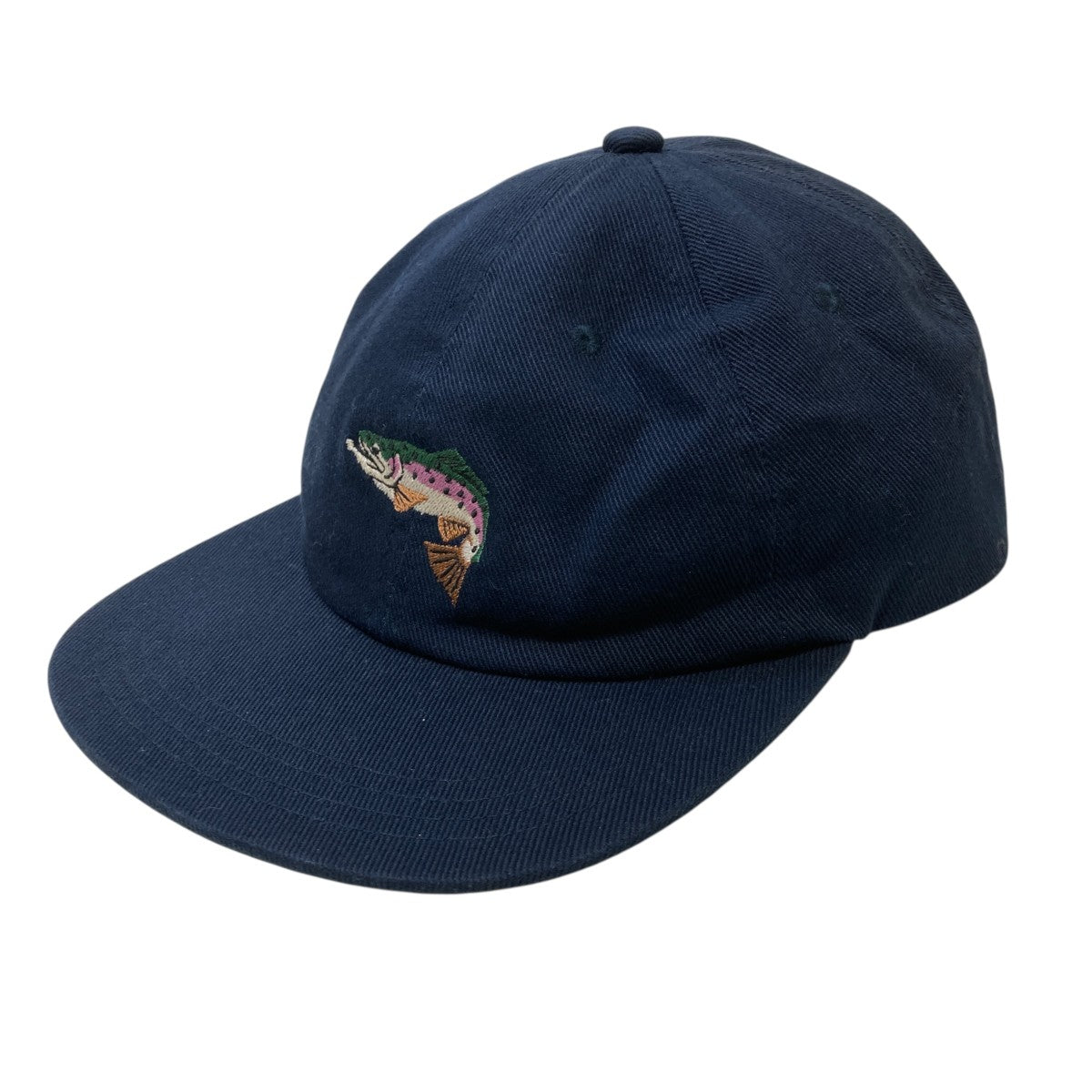 DESCENDANT BROWN 6PANEL ニジマス刺繍キャップ 古着・中古-1枚目のアイテム画像