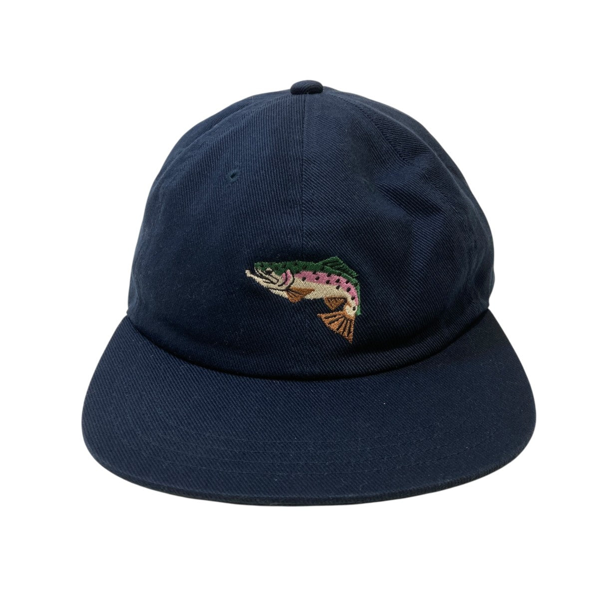 DESCENDANT BROWN 6PANEL ニジマス刺繍キャップ 古着・中古-2枚目のアイテム画像
