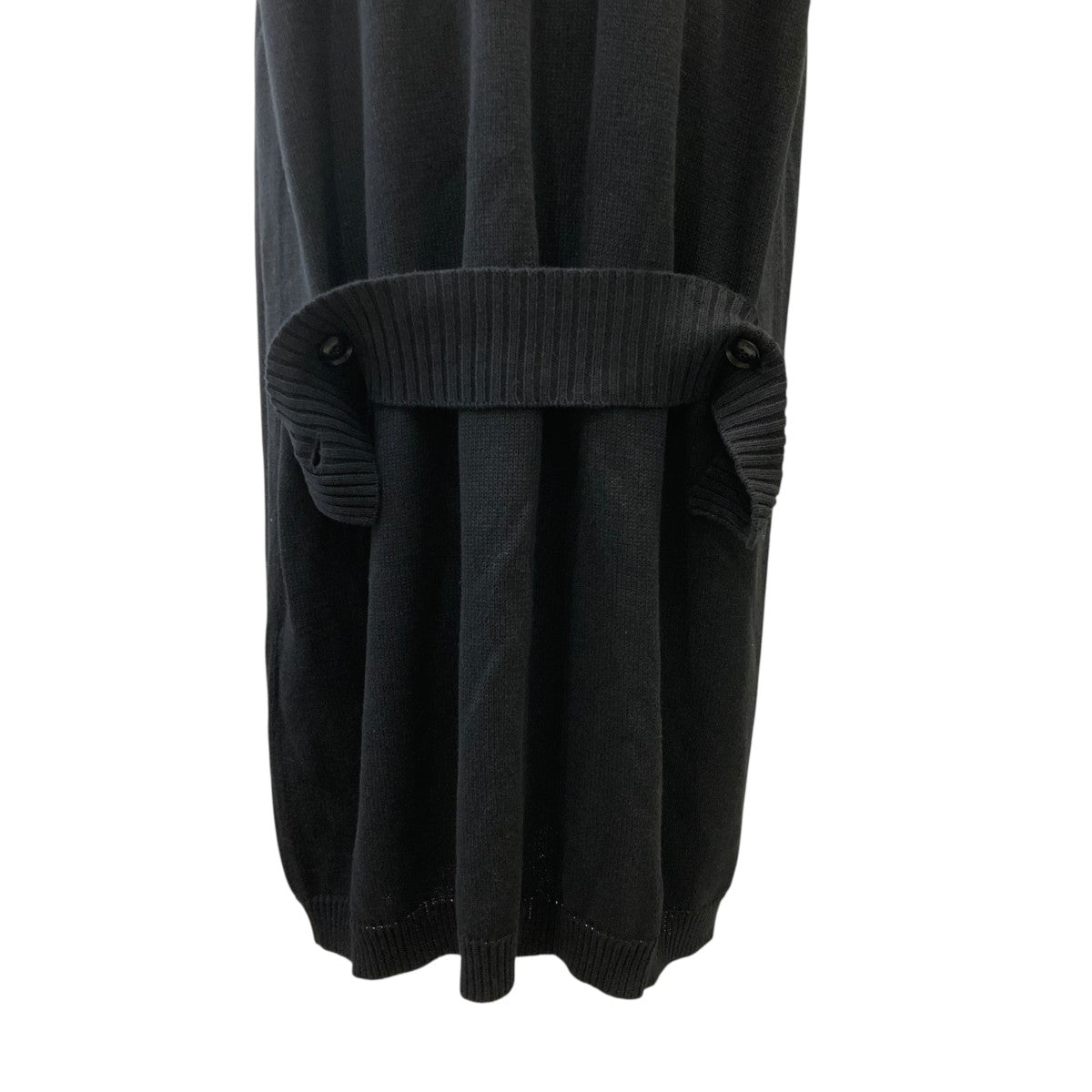 COTTON LINEN 30 2 LONG VEST WITH UNEVEN NECKLINEロングベストGI-K07-061
