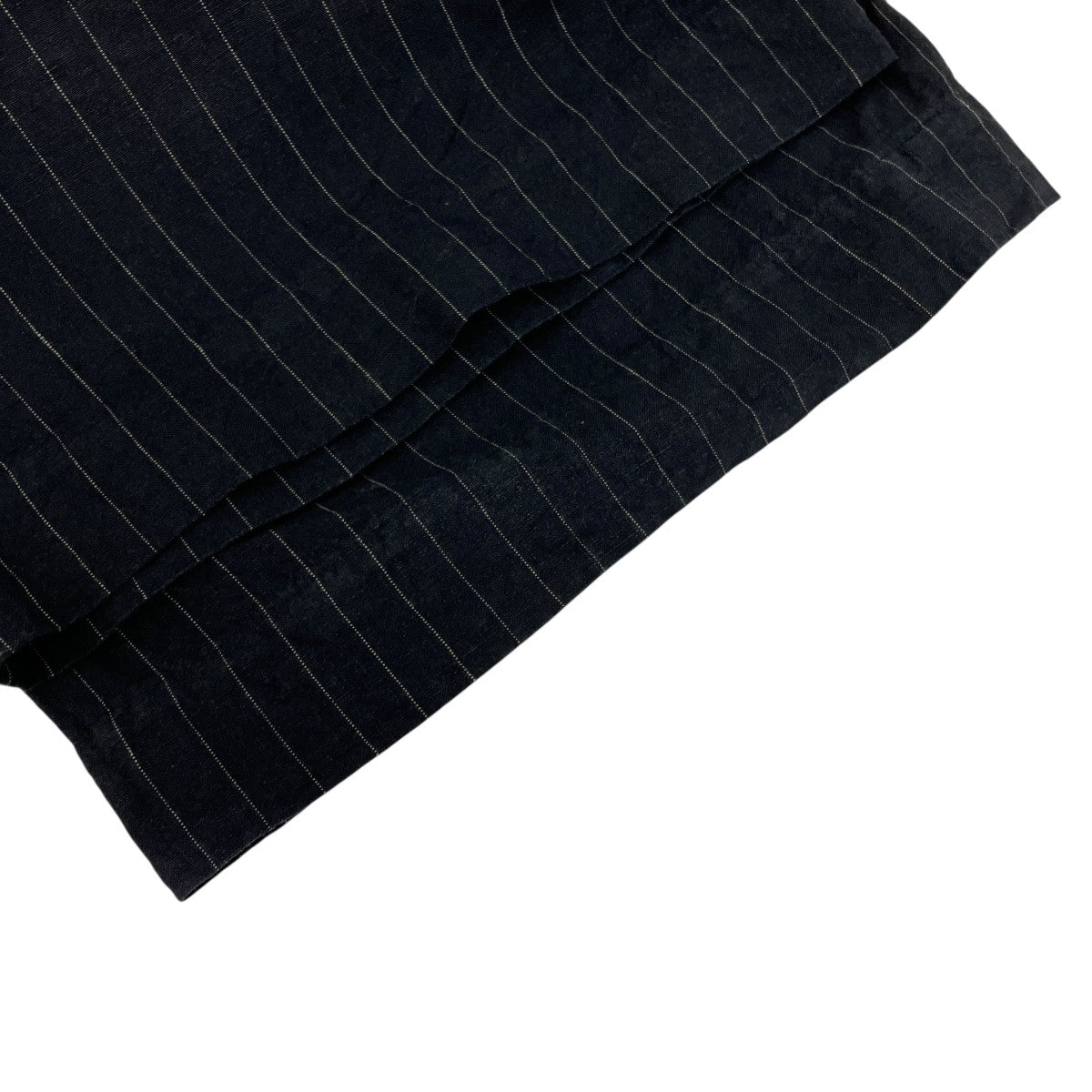 MARGARET HOWELL YARN DYED LINEN TROUSERSストライプハーフパンツ578-5141002 古着・中古-4枚目のアイテム画像