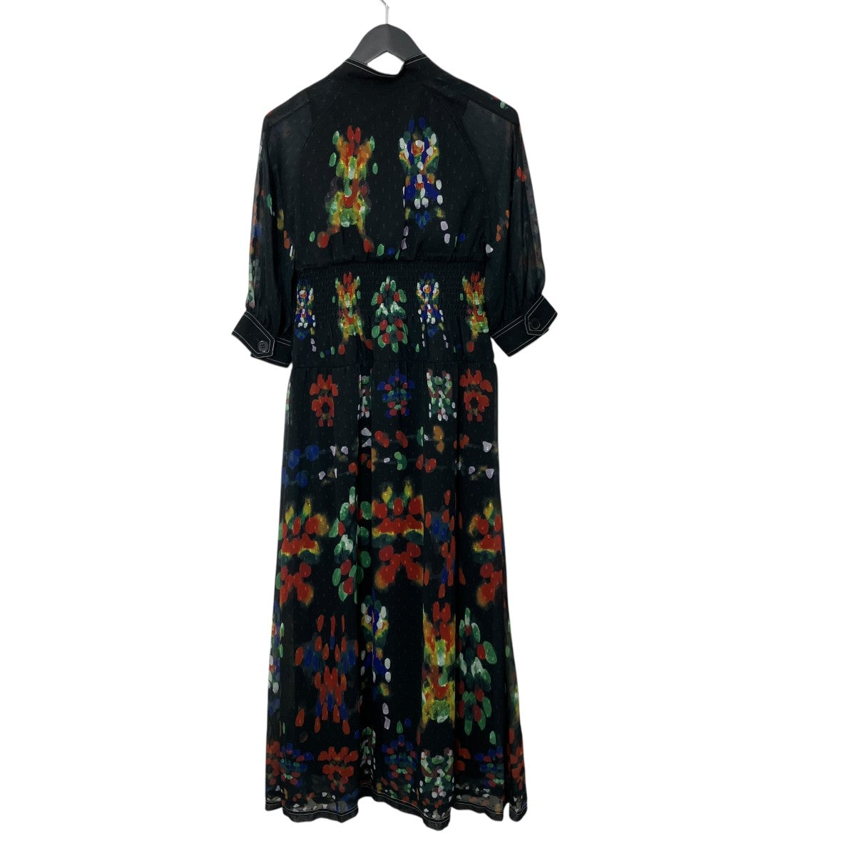 MEDI DECALCOMANIA CHIFFON DRESS長袖ワンピース0225105611270