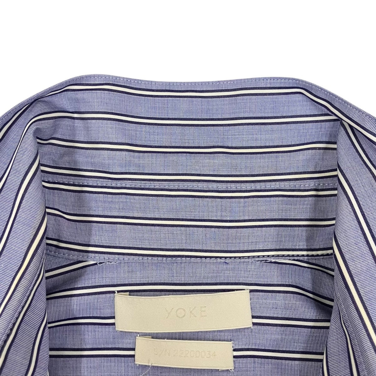 THOMAS MASON STRIPED PIPING SHIRTストライプ長袖シャツYK22AW0392SH