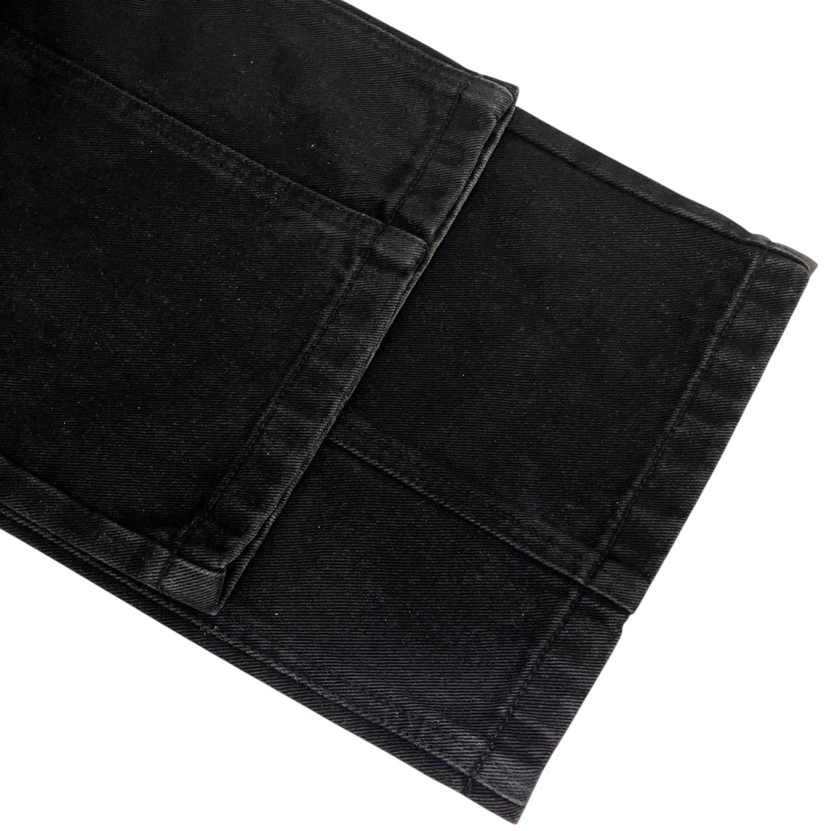 EMBROIDERY WRAP JEANSブラックジーンズ