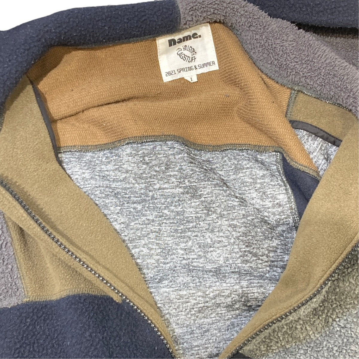 PATCHWORK FLEECE HALF ZIP PULLOVERボアジャケットNMCU-FS21SS-001