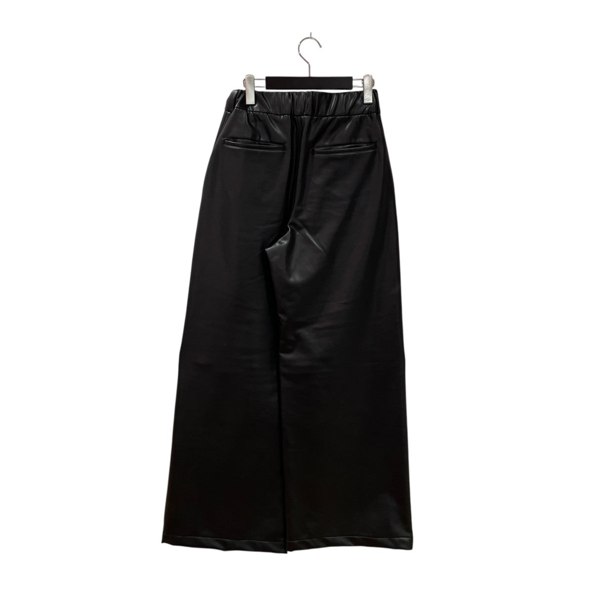 STRETCH VEGAN LEATHER WIDE PANTSフェイクレザーパンツ2B008-0223-22