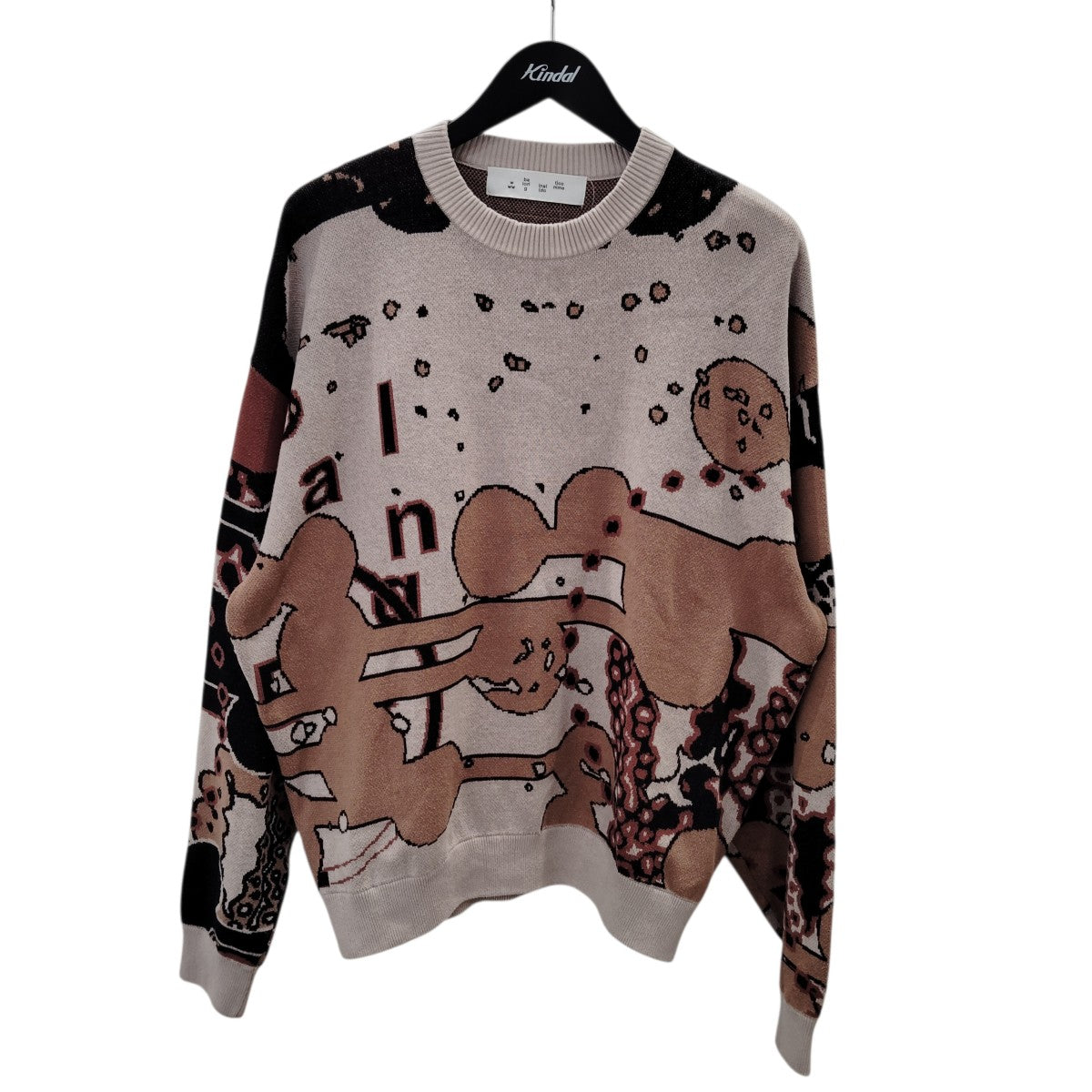 BAL Jacquard Cotton Crew Neck Sweaterニットセーター 古着・中古-1枚目のアイテム画像