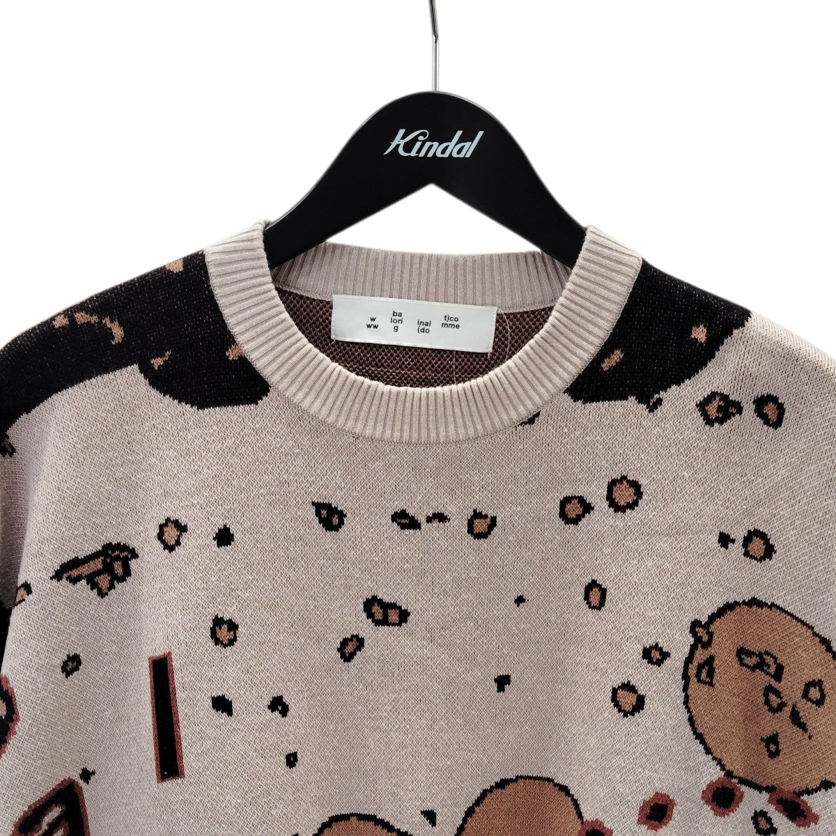 BAL Jacquard Cotton Crew Neck Sweaterニットセーター 古着・中古-2枚目のアイテム画像