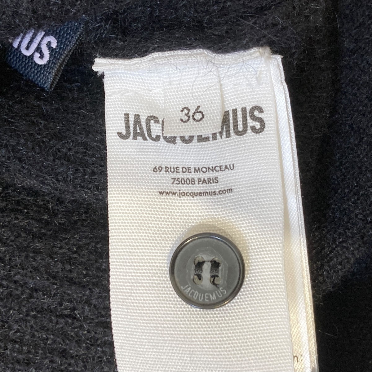 JACQUEMUS モヘアカーディガンBLK-13030-A 古着・中古-5枚目のアイテム画像