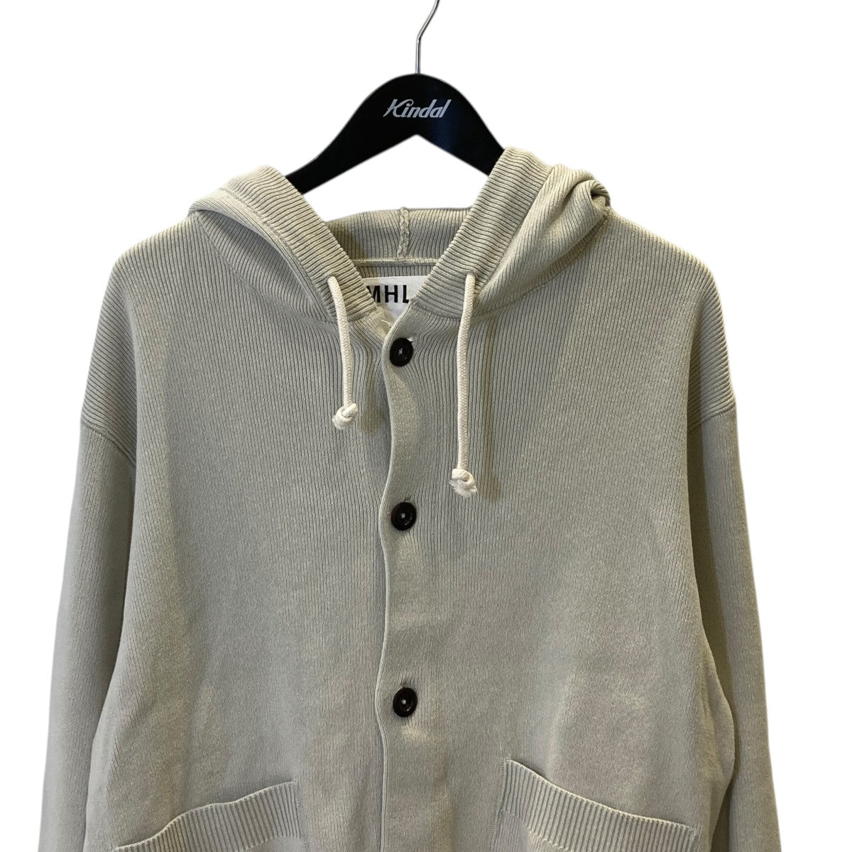 MHL 25AWVINTAGE DRY COTTON KNITWEARパーカー596-6160201 古着・中古-2枚目のアイテム画像