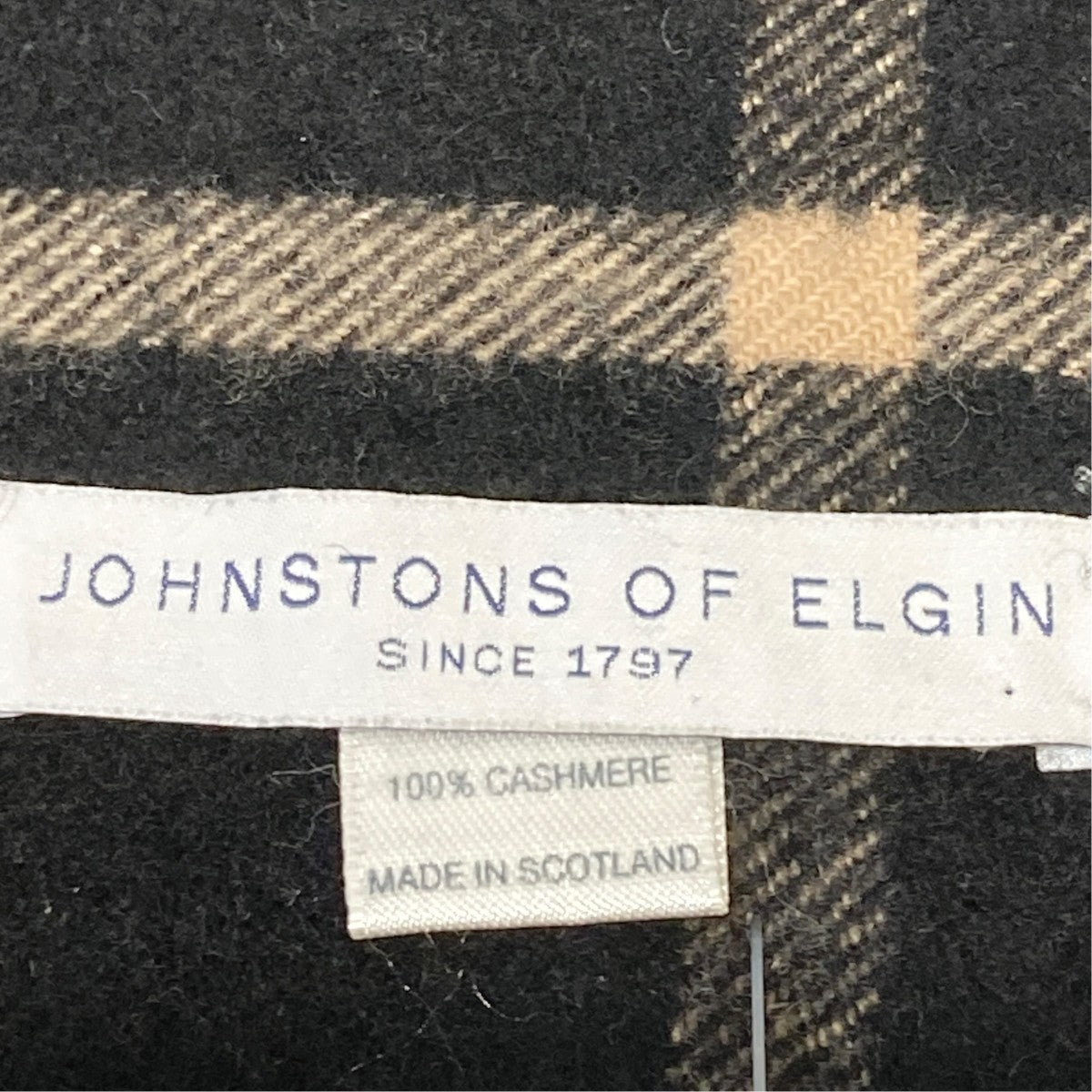 JOHNSTONS OF ELGIN カシミヤ100％大判ストール 古着・中古-3枚目のアイテム画像