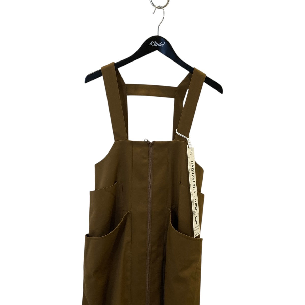 nagonstans Big Pockets Strap Skirtジャンパースカート470FA231-1130 古着・中古-2枚目のアイテム画像
