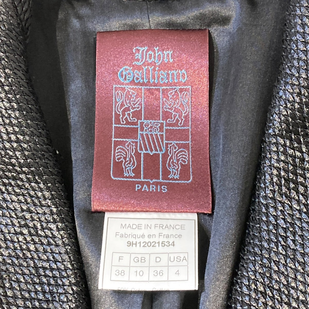 JOHN GALLIANO 初期タグジャケット9H12021534 古着・中古-5枚目のアイテム画像