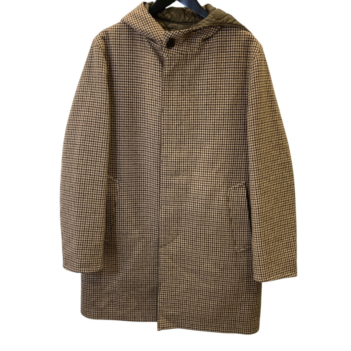 リバーシブルフーデットコート千鳥格子リバーシブルコートH1C76-872-55