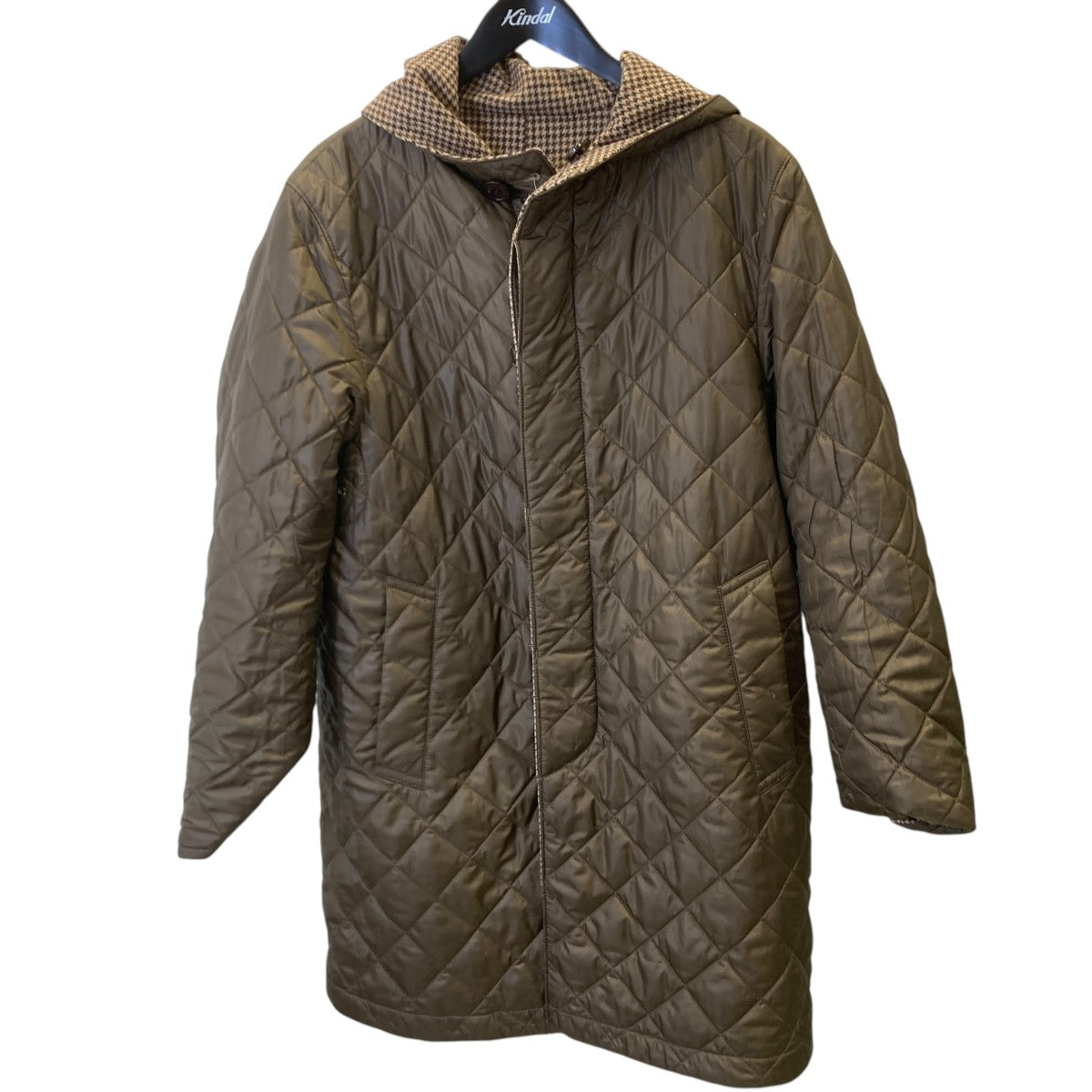 リバーシブルフーデットコート千鳥格子リバーシブルコートH1C76-872-55