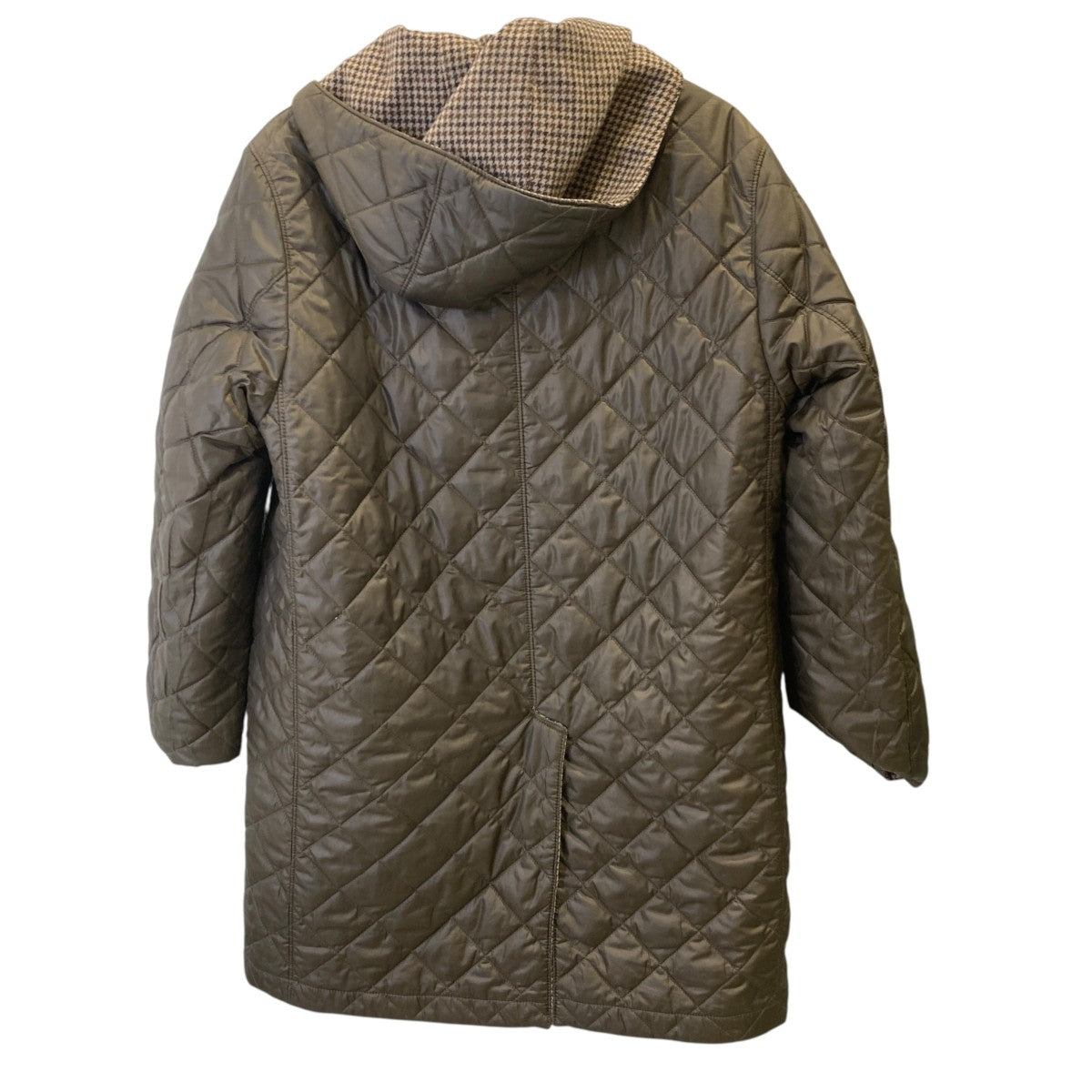 リバーシブルフーデットコート千鳥格子リバーシブルコートH1C76-872-55