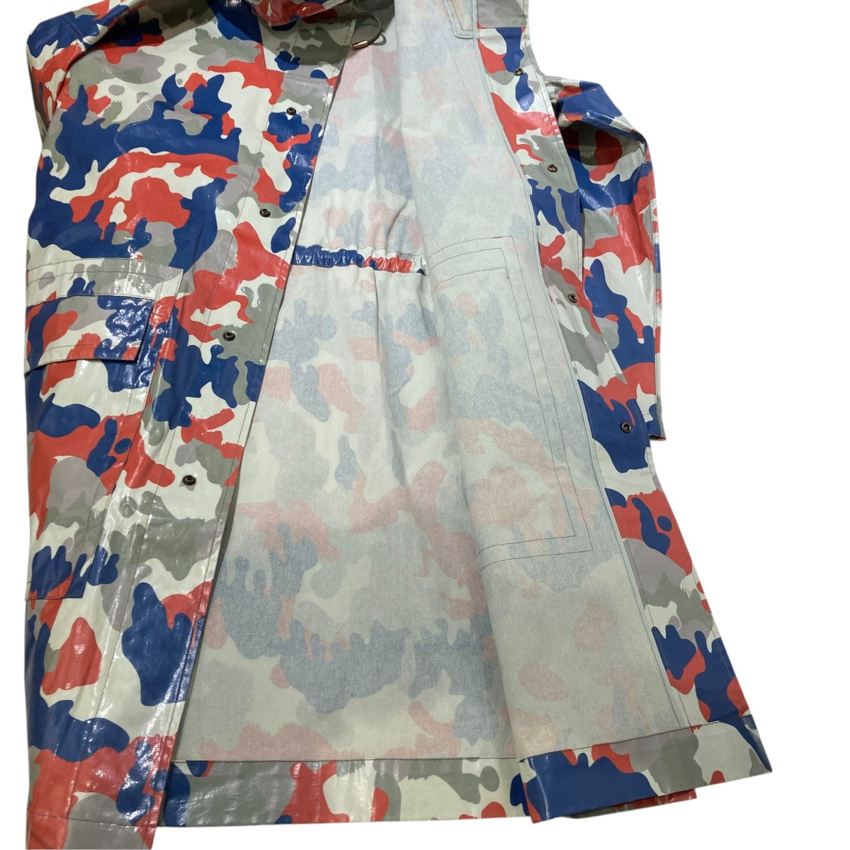 ISABEL MARANT OSCARカモフラフーデッドコート 古着・中古-4枚目のアイテム画像