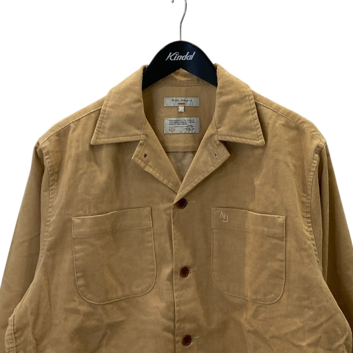 NUDIE JEANS Vincentコーデュロイシャツ 古着・中古-2枚目のアイテム画像