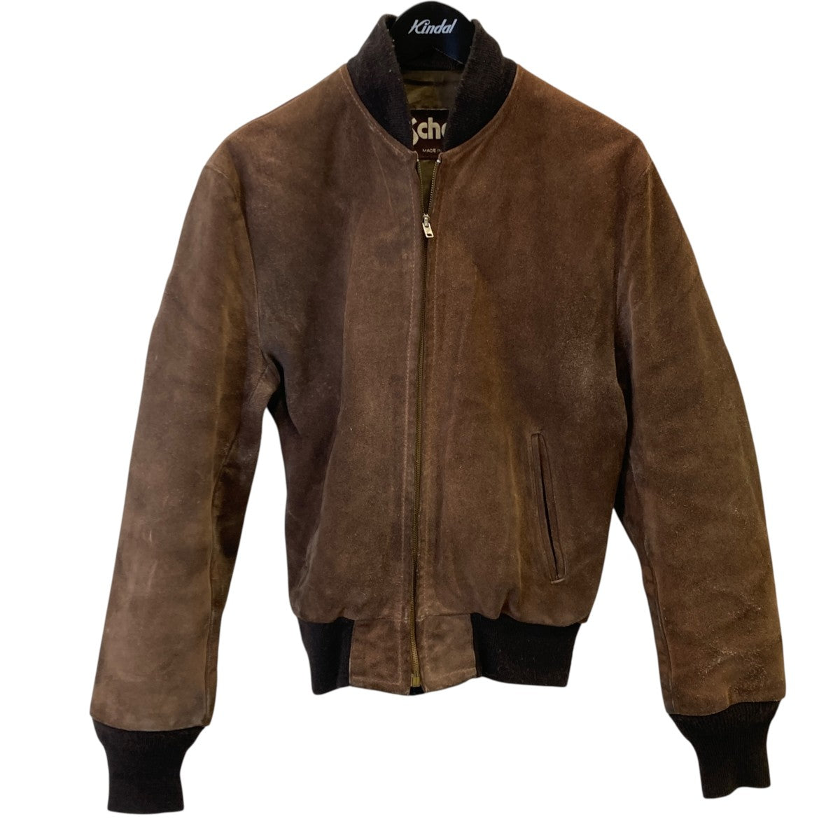 Schott 80?90s MADE IN USA スエードレザーレザージャケット 古着・中古-1枚目のアイテム画像