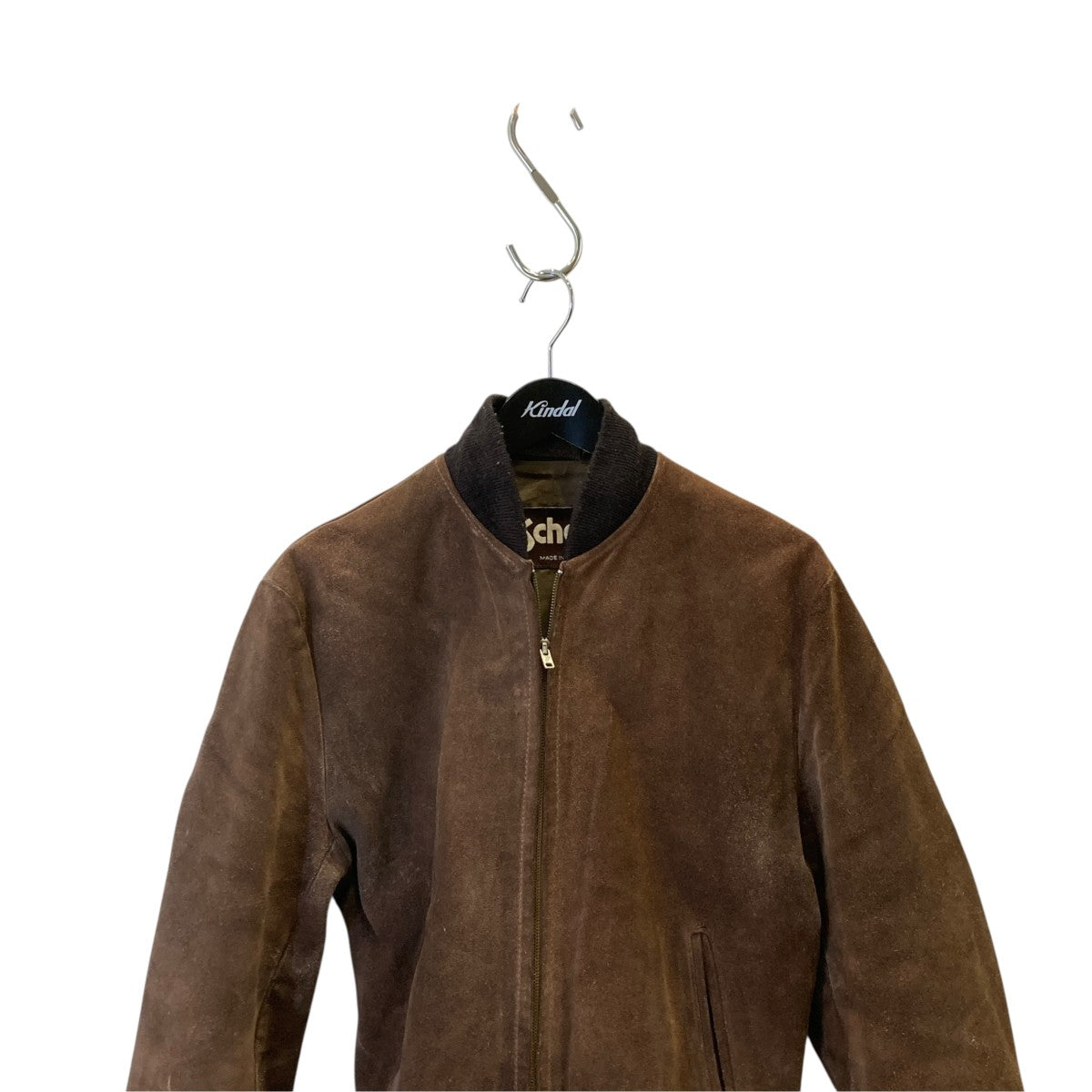 Schott 80?90s MADE IN USA スエードレザーレザージャケット 古着・中古-2枚目のアイテム画像