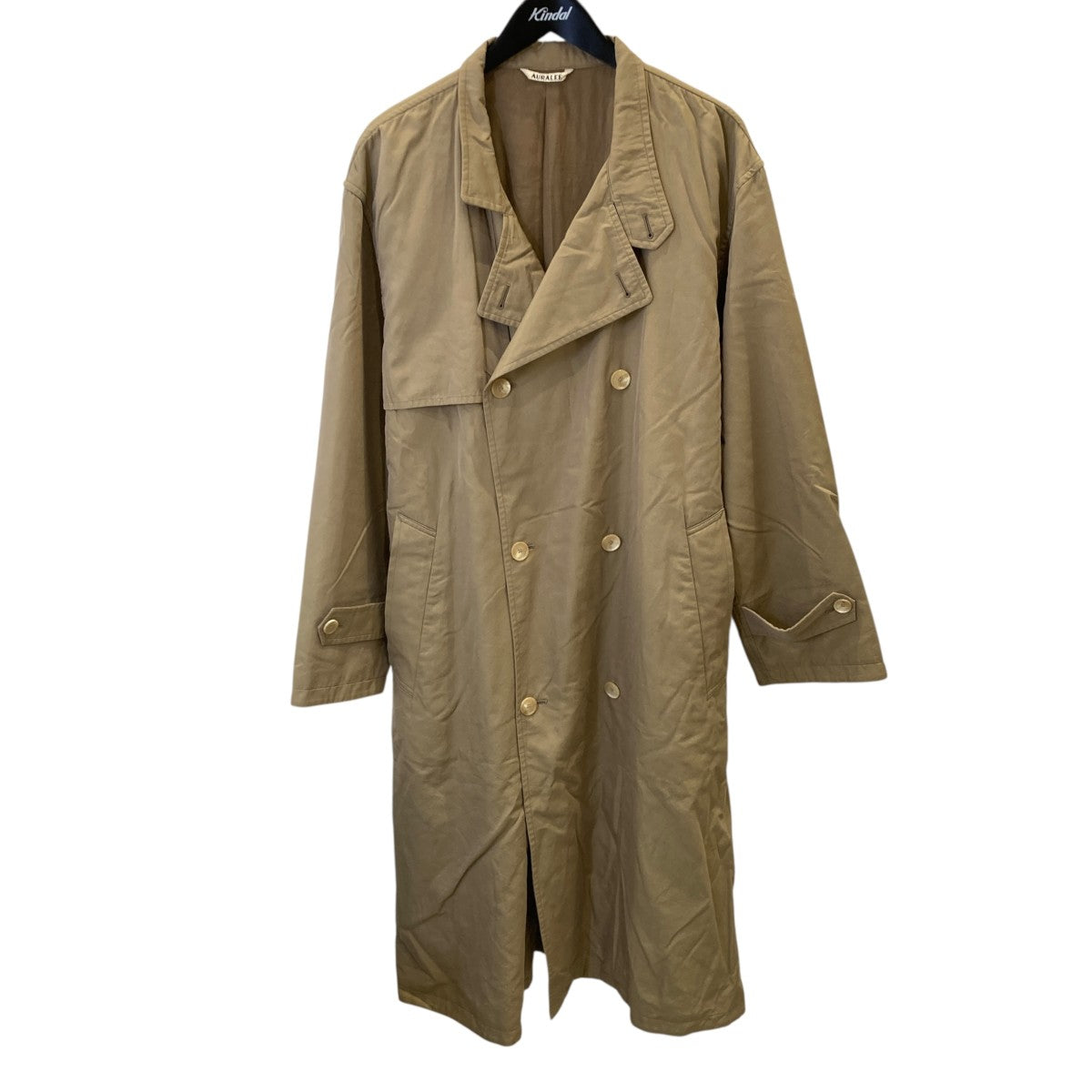 AURALEE WASHED FINX CUPRO TWILL LONG COATロングコートA20AC01FC 古着・中古-1枚目のアイテム画像