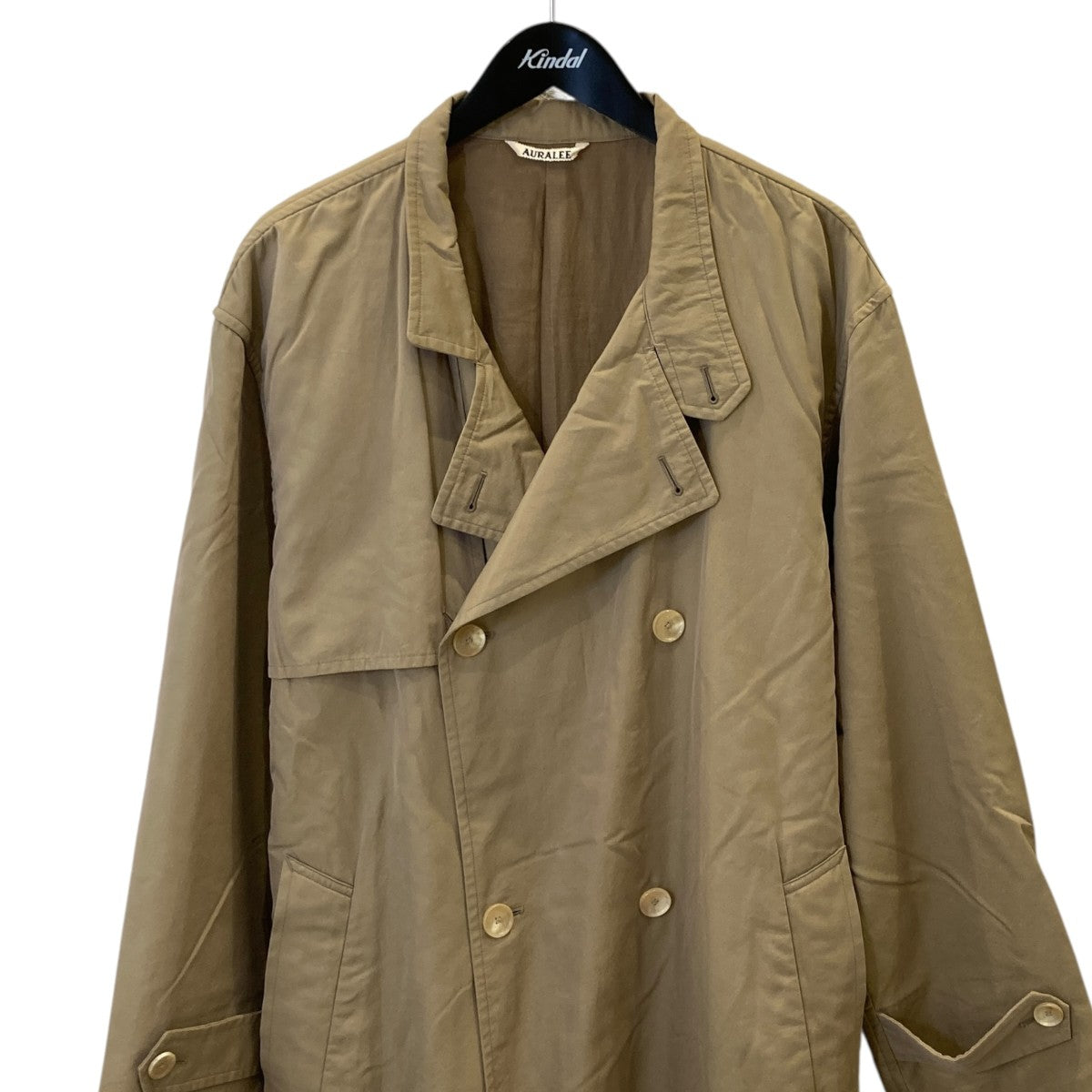 AURALEE WASHED FINX CUPRO TWILL LONG COATロングコートA20AC01FC 古着・中古-2枚目のアイテム画像