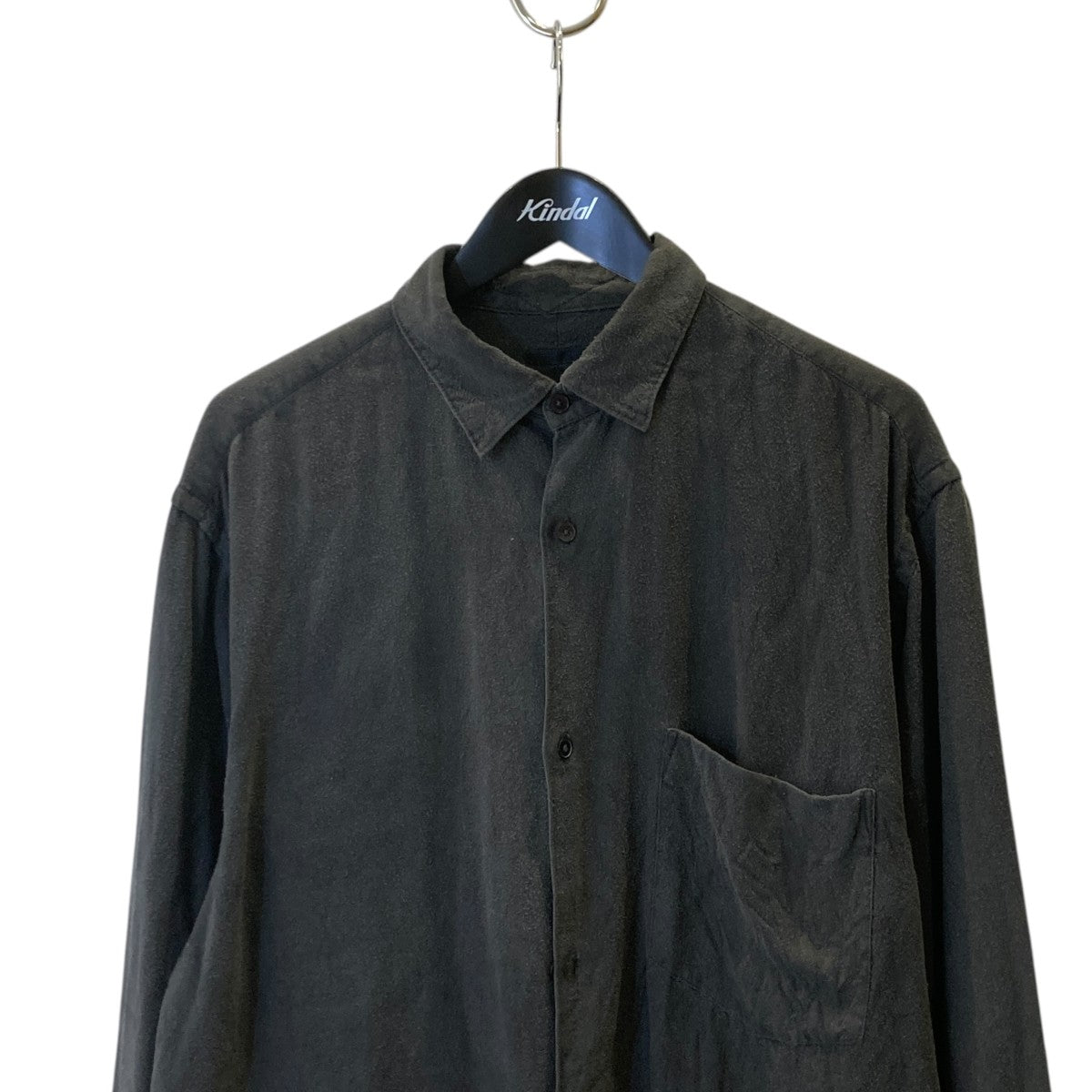 シルクネルシャツ FADE NAVY長袖シャツU03-02006