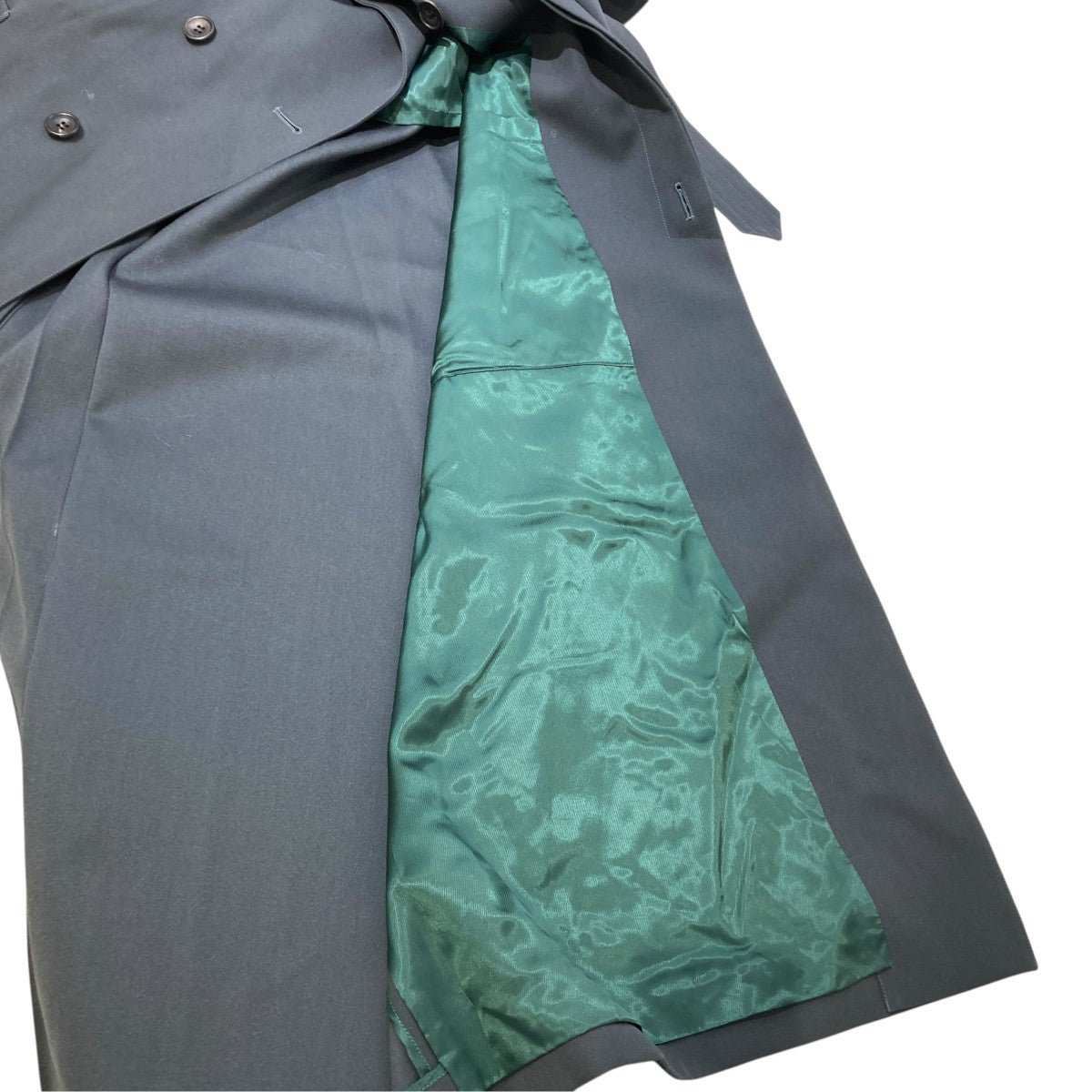 HEAVY WOOL GABARDINE SLEEVELESS LONGCOATコートS071309
