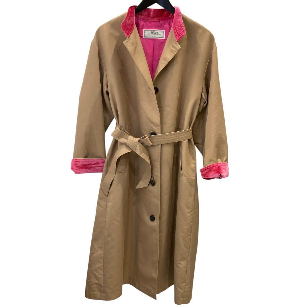 back line coat BROWN×TURQUOISEコート2213205