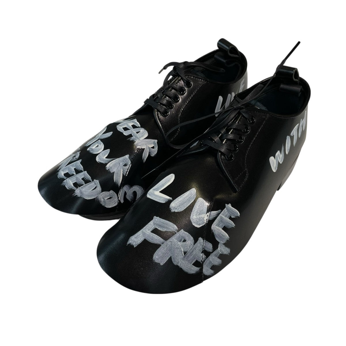 COMME des GARCONS HOMME PLUS×KIDS LOVE GAITE 26AWメッセージ加工レザーシューズPR-K102 古着・中古-1枚目のアイテム画像
