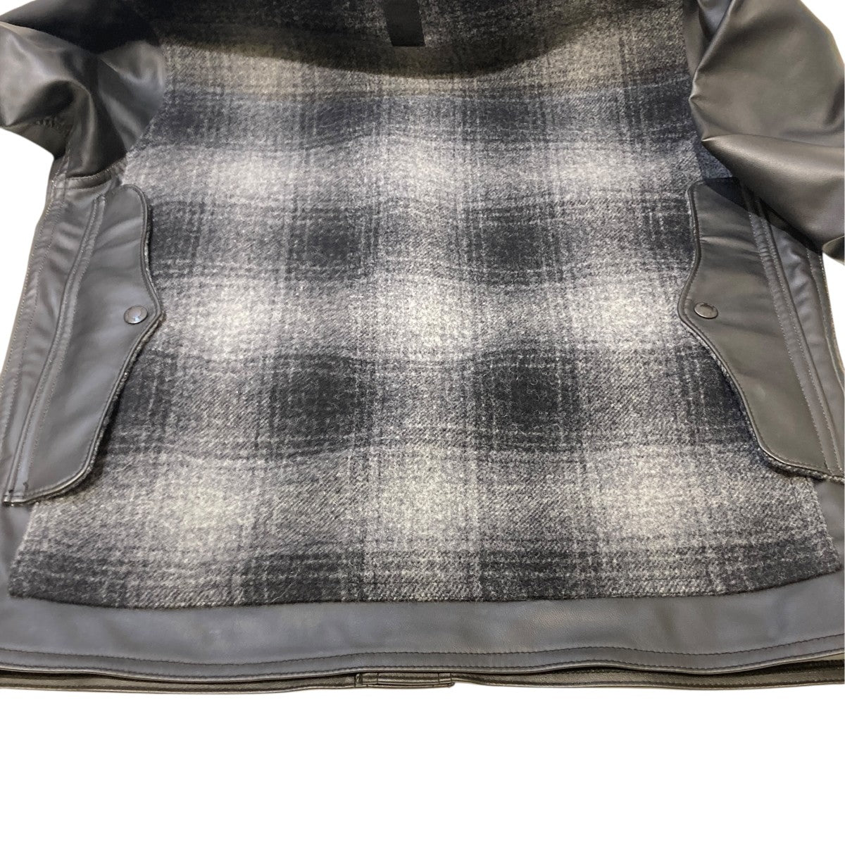 25AW×FILSON 合成皮革×ウールモッサーチェックジャケットジャケットWP-J020